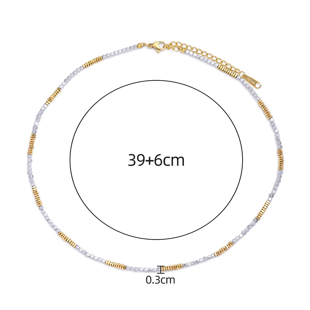 Simple Style Geometric Titanium Steel Beaded Plating Inlay Zircon Women's Necklace display picture 8