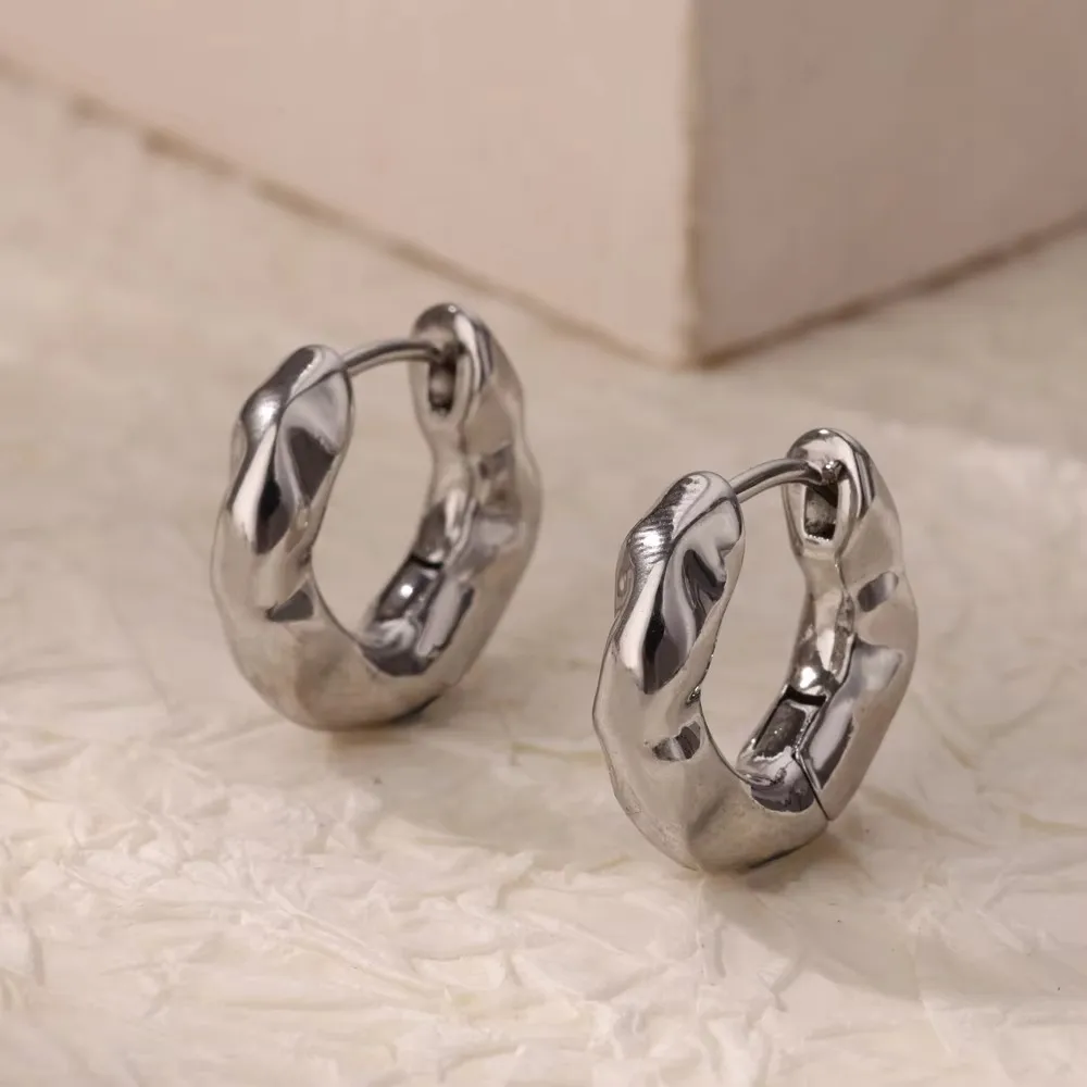 1 Pair Simple Style Geometric Heart Shape 304 Stainless Steel Earrings display picture 13