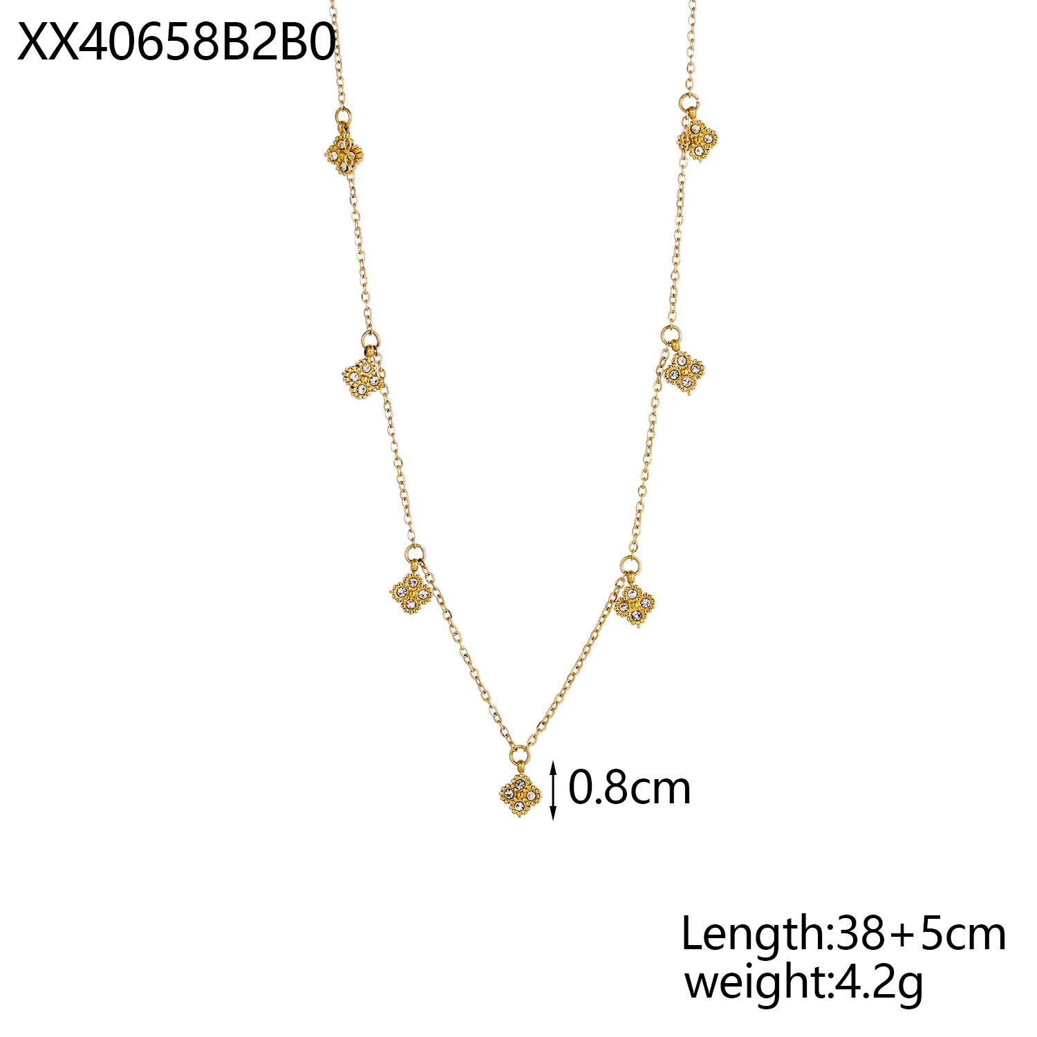 Simple Style Geometric Titanium Steel Beaded Plating Inlay Natural Stone Zircon Women's Necklace display picture 15
