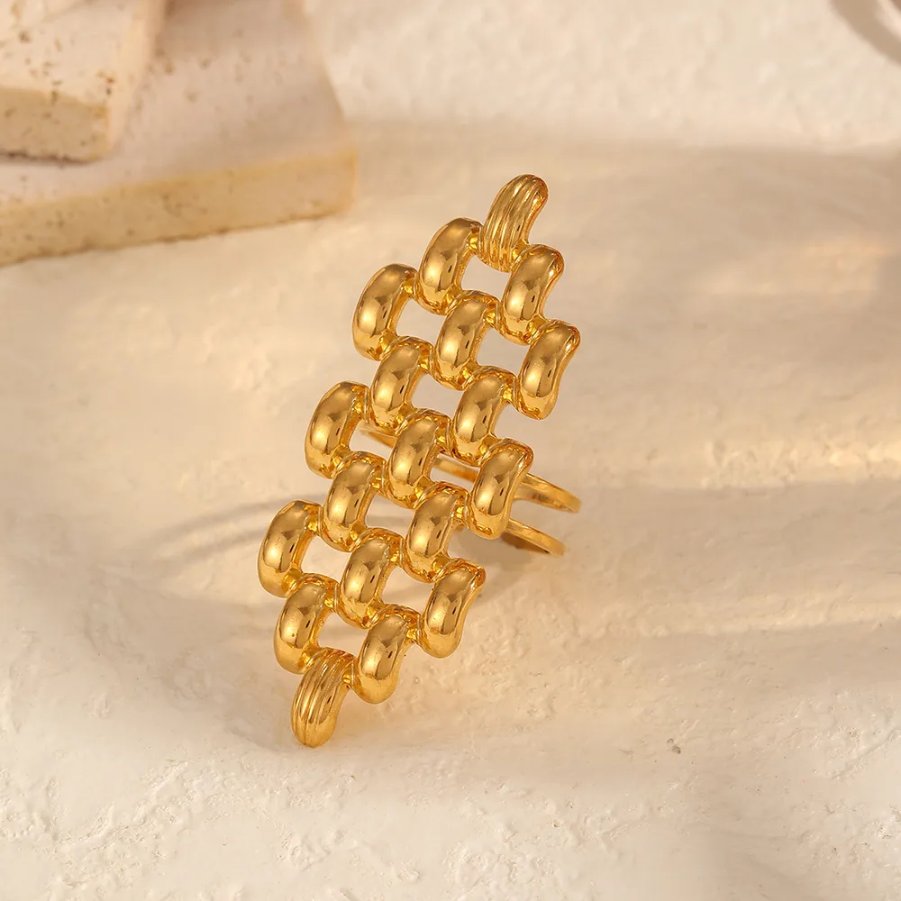 Elegant Classic Style Geometric Star Moon 304 Stainless Steel Unisex Open Rings display picture 4