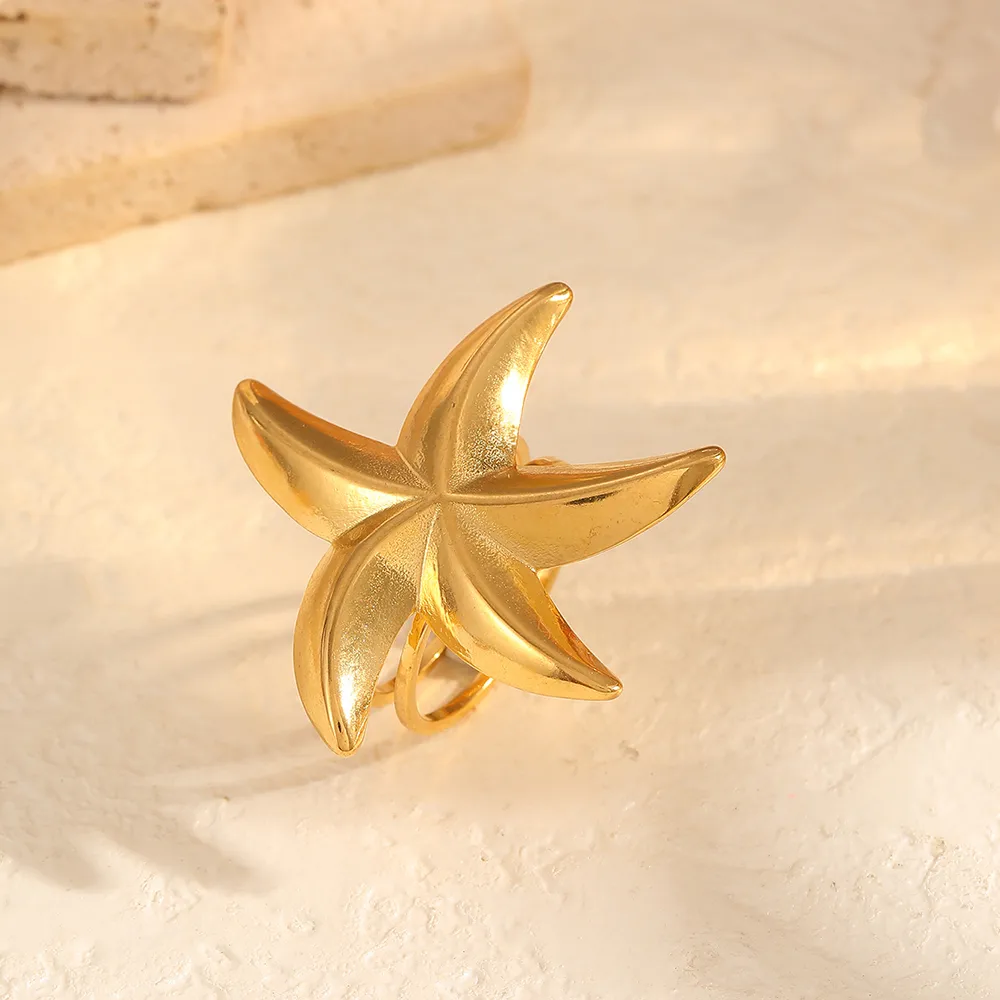 Elegant Classic Style Geometric Star Moon 304 Stainless Steel Unisex Open Rings display picture 5