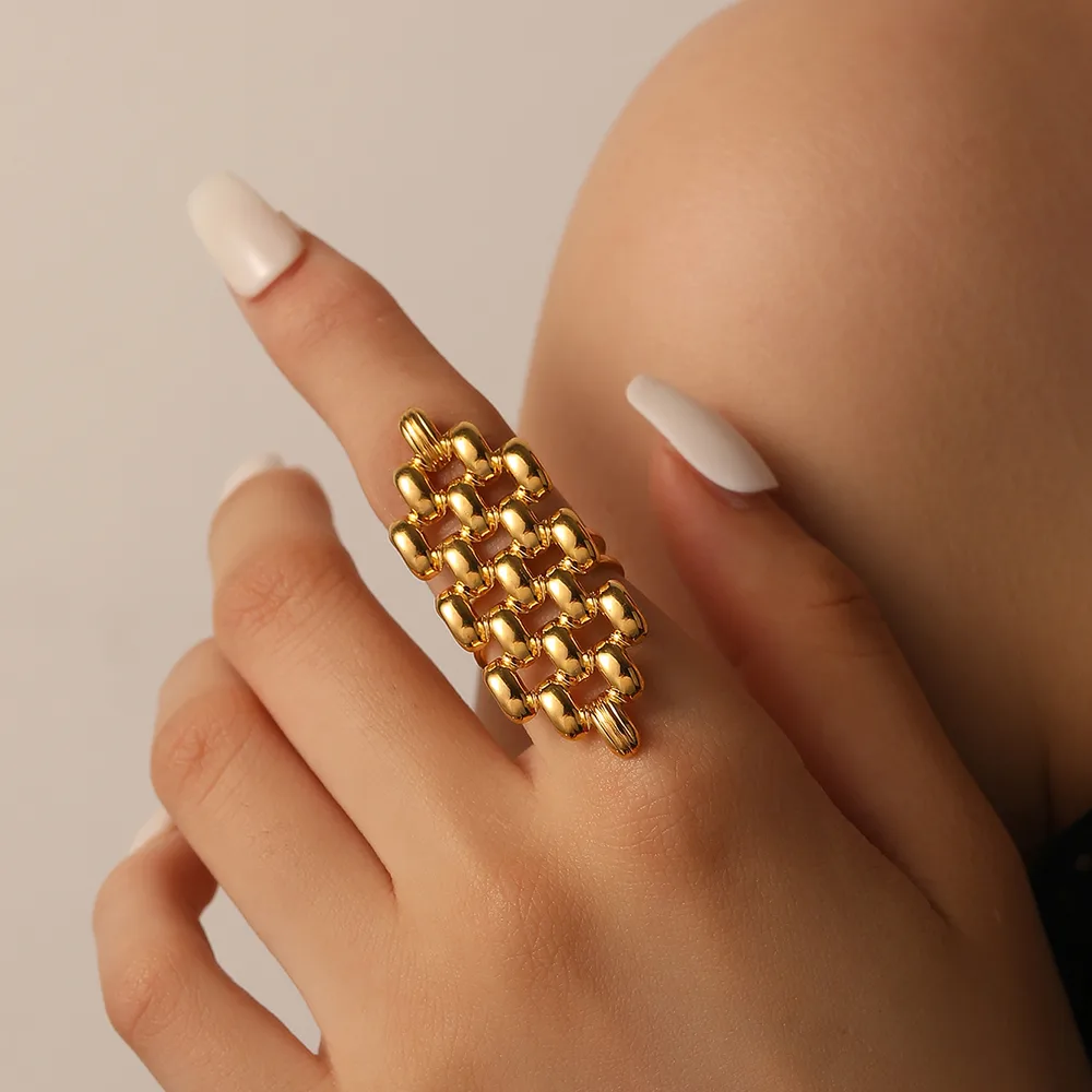 Elegant Classic Style Geometric Star Moon 304 Stainless Steel Unisex Open Rings display picture 7