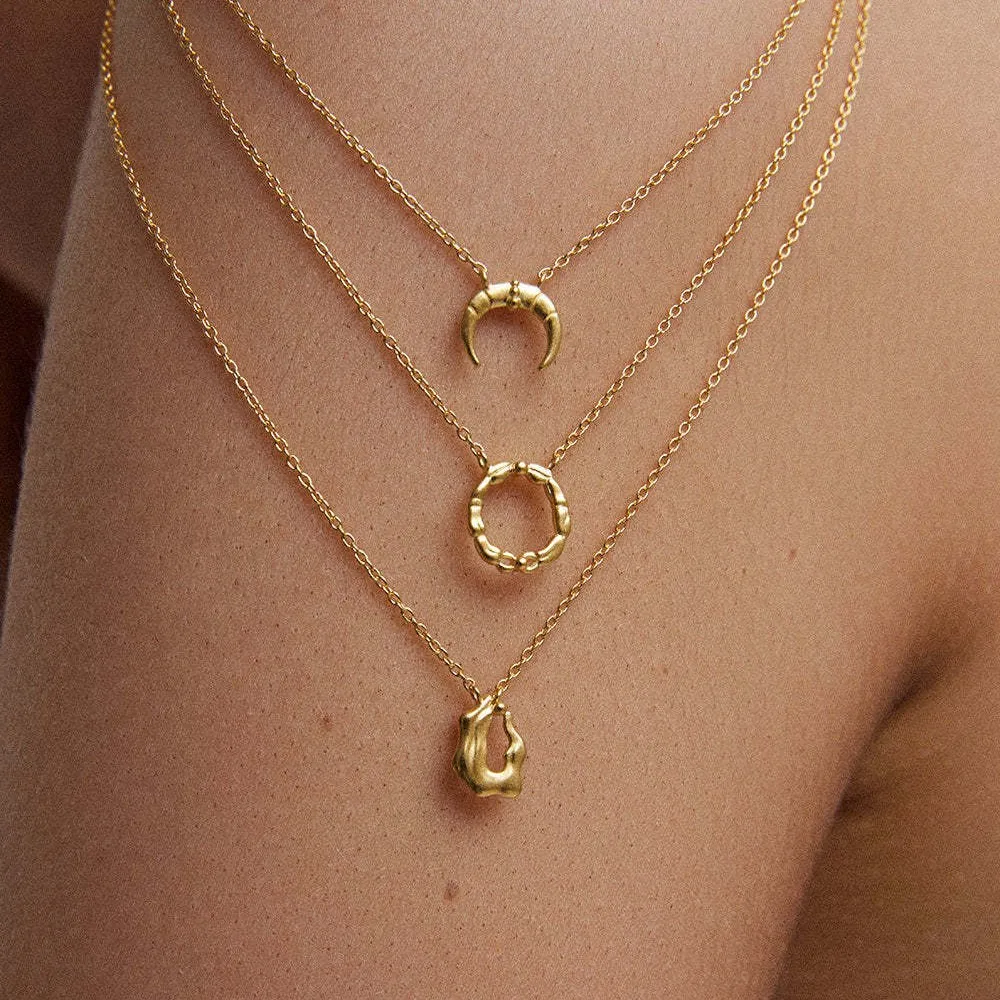Vintage Style Classic Style Animal Constellation Lion 304 Stainless Steel Asymmetrical Polishing Plating 18K Gold Plated Unisex Pendant Necklace display picture 4