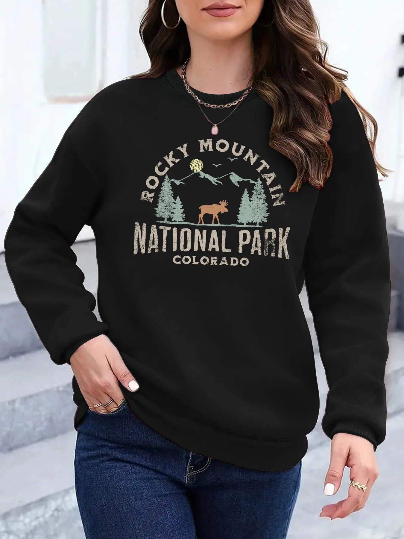 Women's Hoodie Long Sleeve Hoodies & Sweatshirts Casual Letter Tree display picture 3