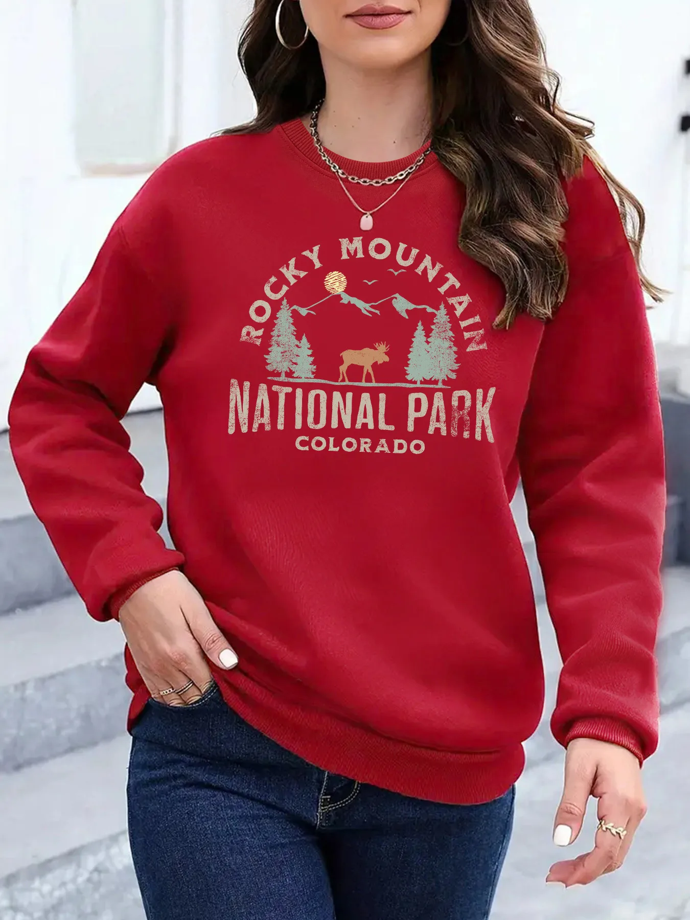 Women's Hoodie Long Sleeve Hoodies & Sweatshirts Casual Letter Tree display picture 4