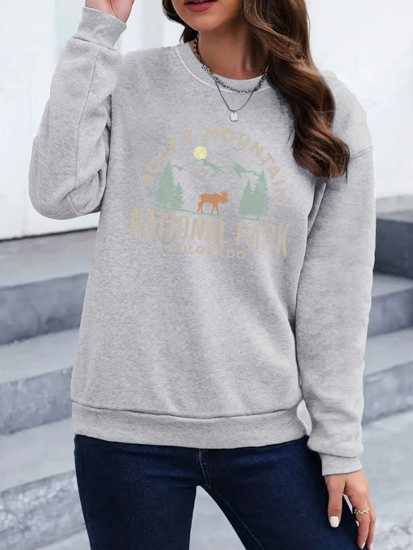 Women's Hoodie Long Sleeve Hoodies & Sweatshirts Casual Letter Tree display picture 5