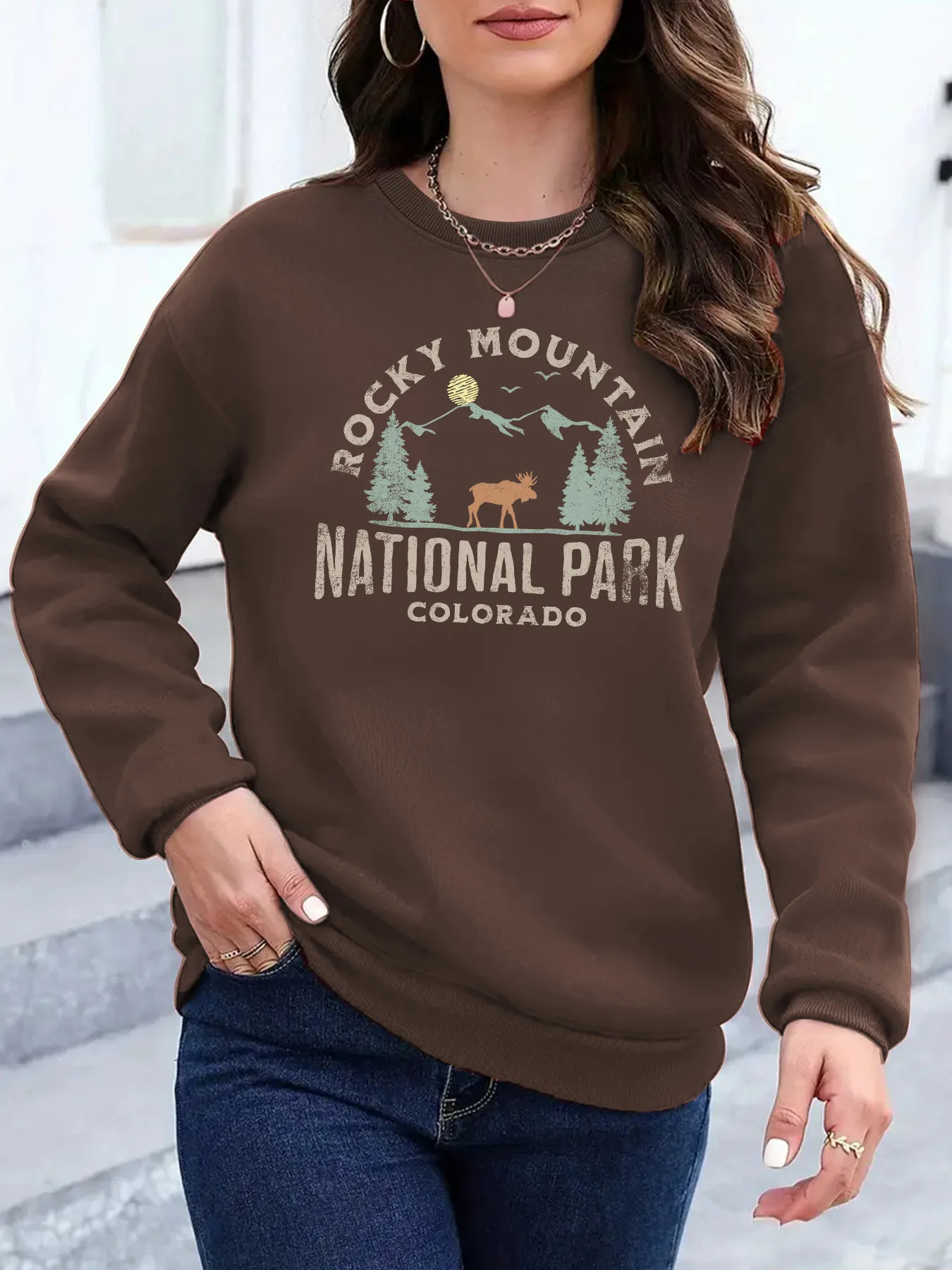 Women's Hoodie Long Sleeve Hoodies & Sweatshirts Casual Letter Tree display picture 7