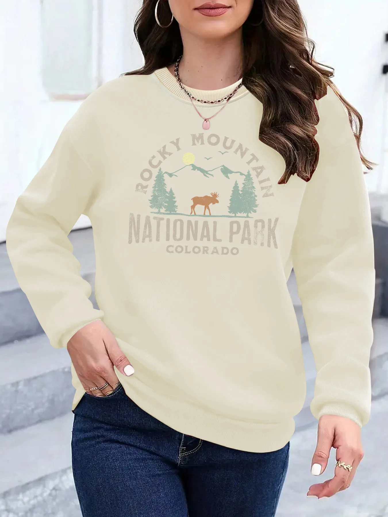 Women's Hoodie Long Sleeve Hoodies & Sweatshirts Casual Letter Tree display picture 8
