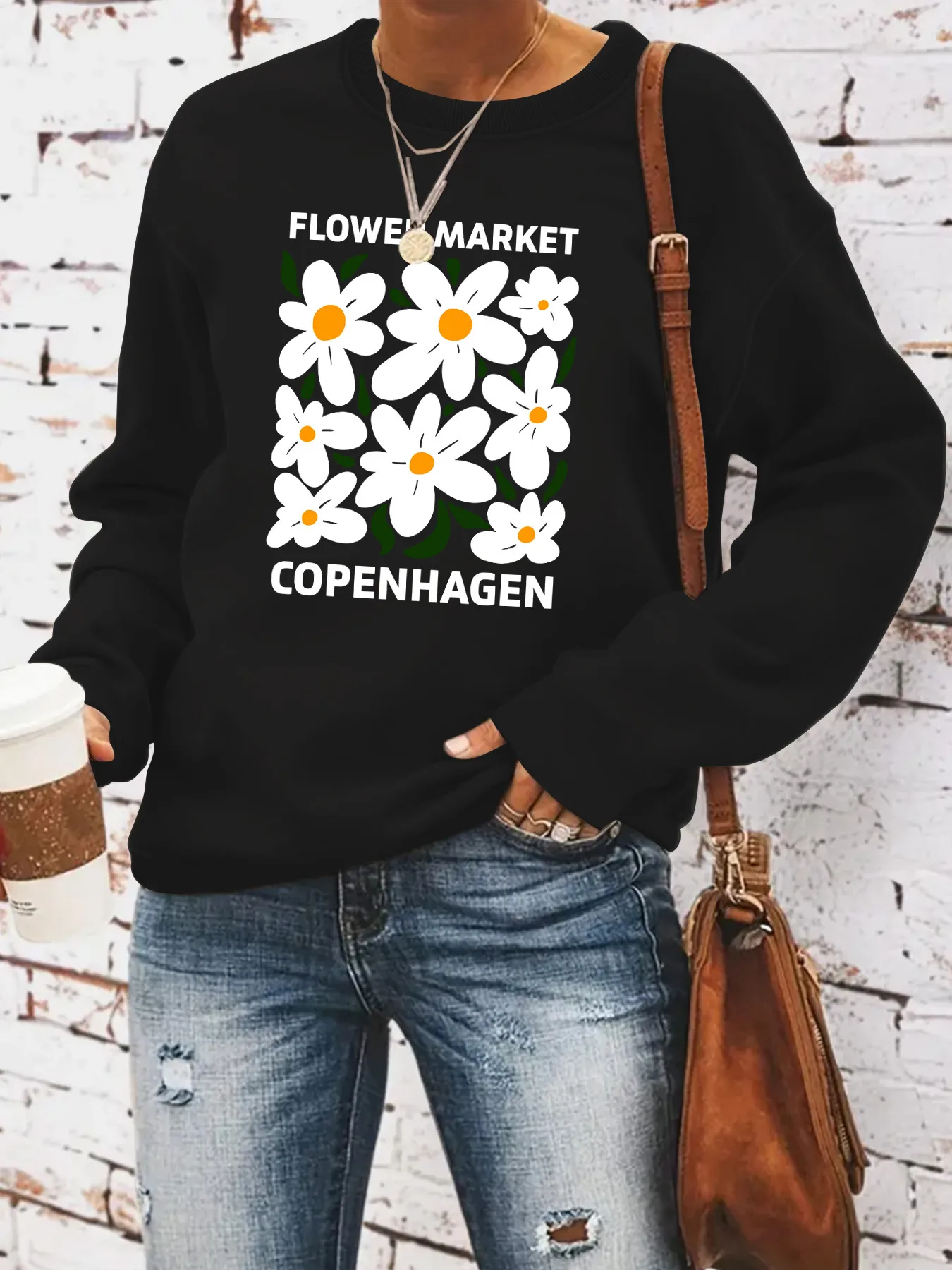 Women's Hoodie Long Sleeve Hoodies & Sweatshirts Casual Letter Flower display picture 3
