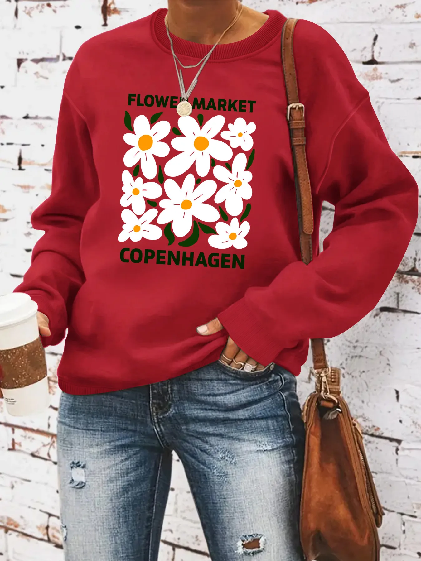 Women's Hoodie Long Sleeve Hoodies & Sweatshirts Casual Letter Flower display picture 4