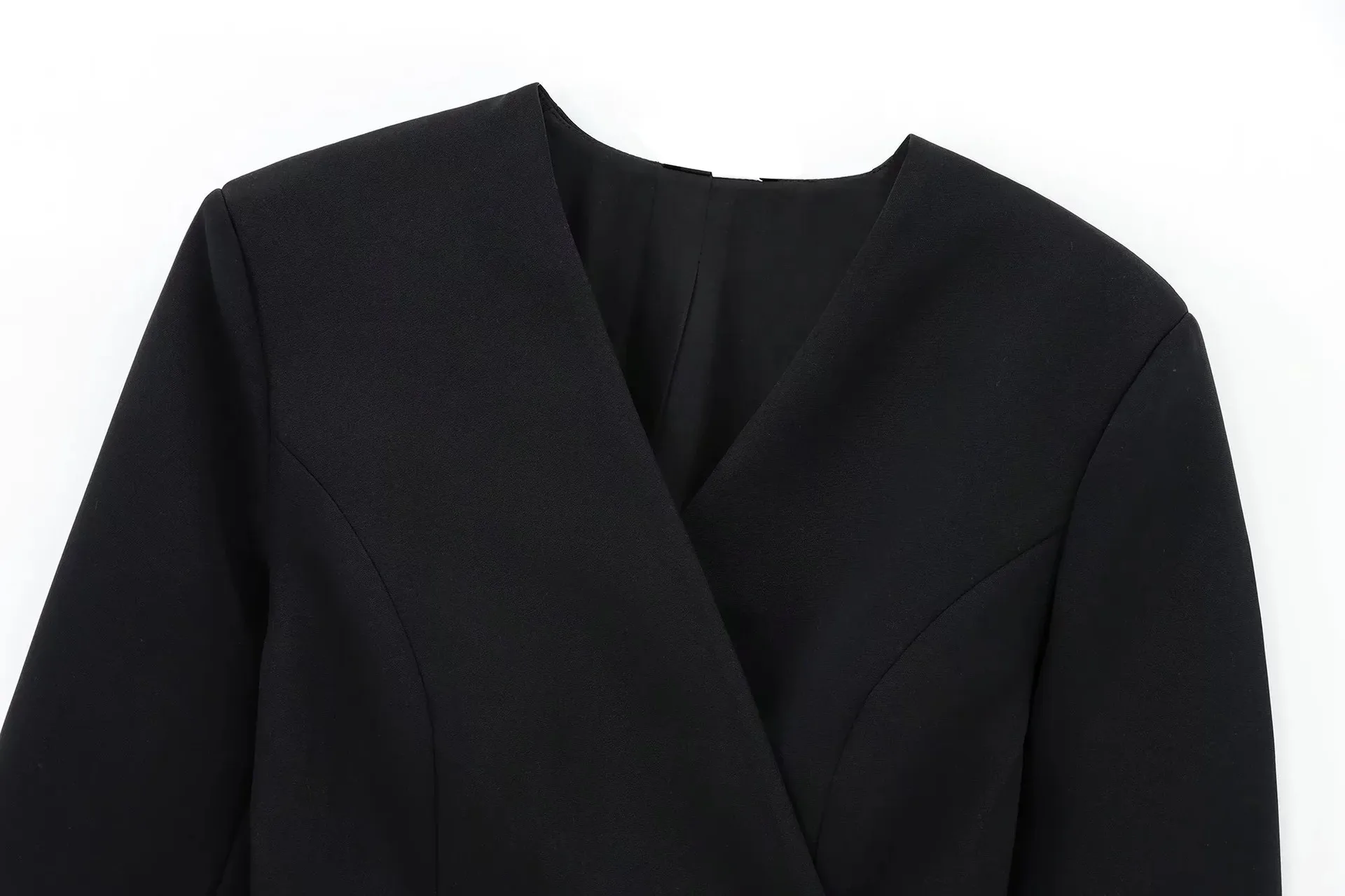 Women's Elegant Solid Color Belt Tie Blazer display picture 13