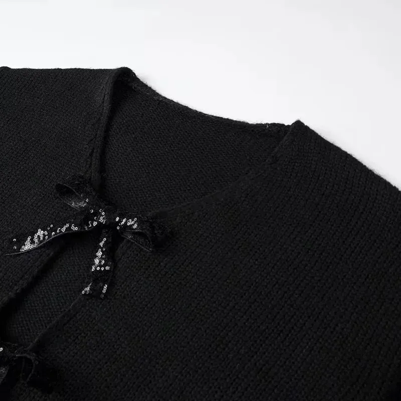 Women's Sweater Long Sleeve Sweaters & Cardigans Vacation Simple Style Bow Knot display picture 6