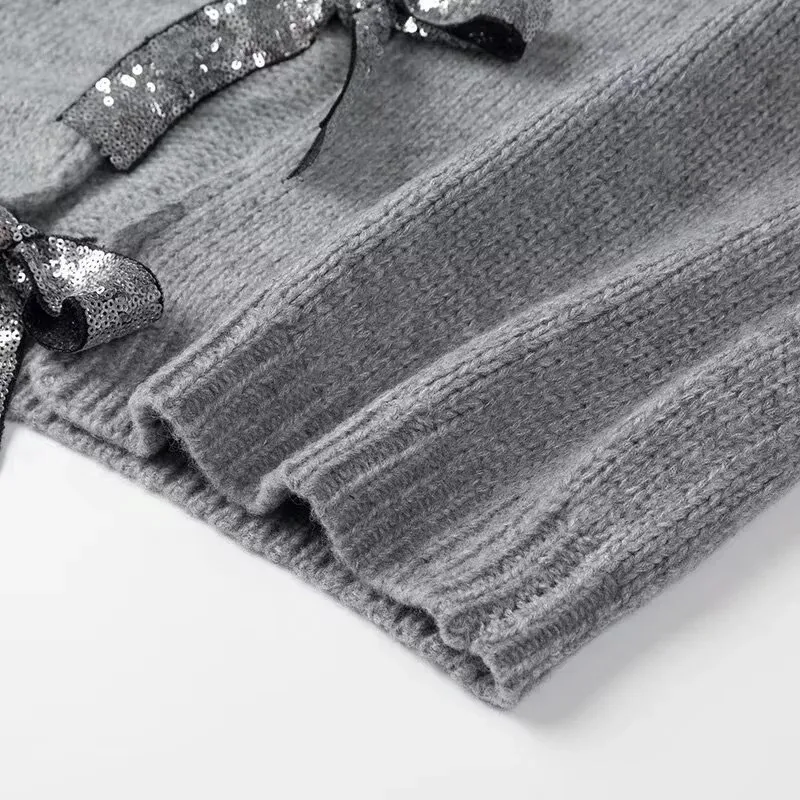 Women's Sweater Long Sleeve Sweaters & Cardigans Vacation Simple Style Bow Knot display picture 14
