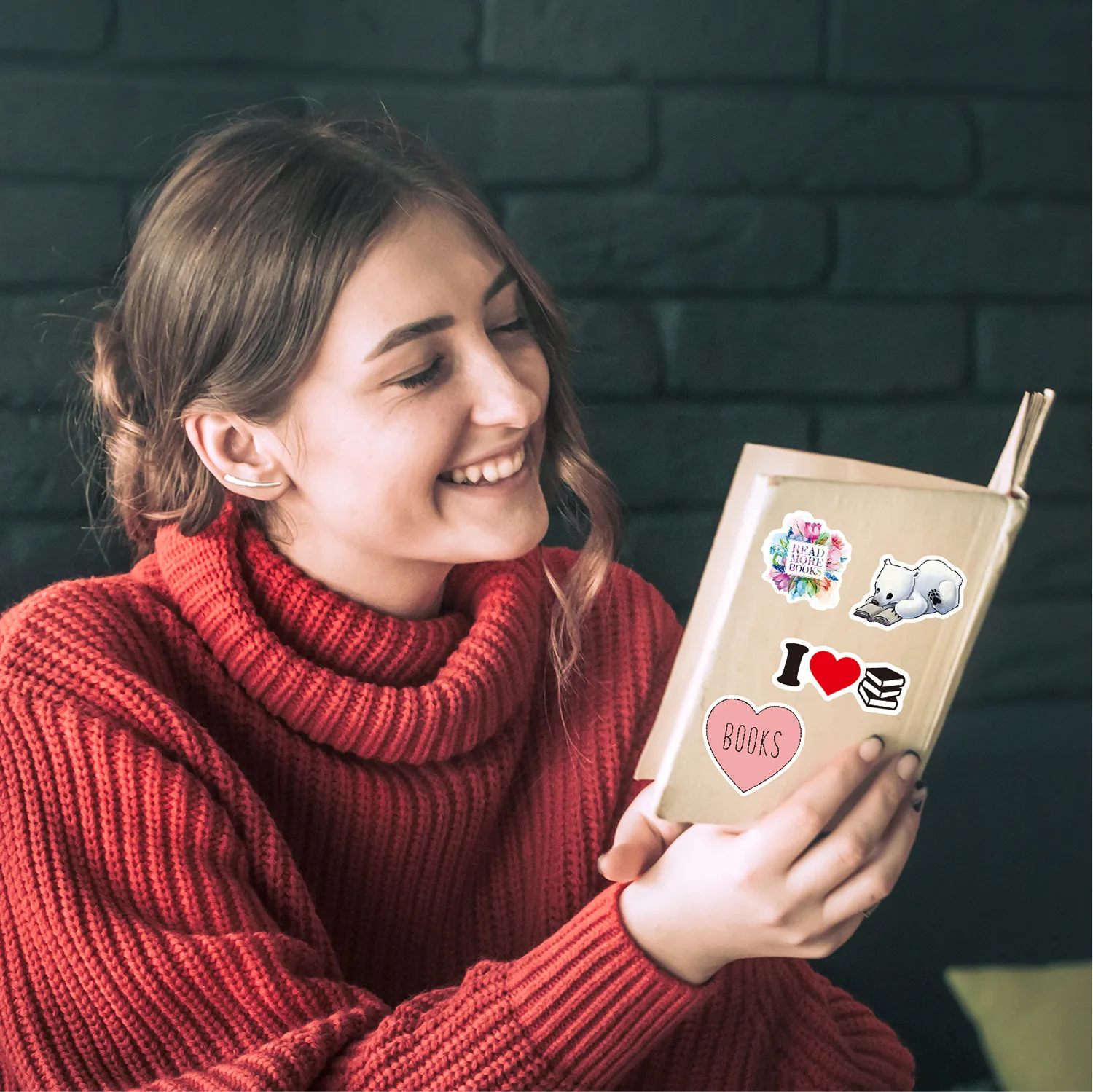 100 Sheets Reading Doodle Stickers For Scrapbooking Notebook Skateboard Water Cup Luggage Decoration display picture 6