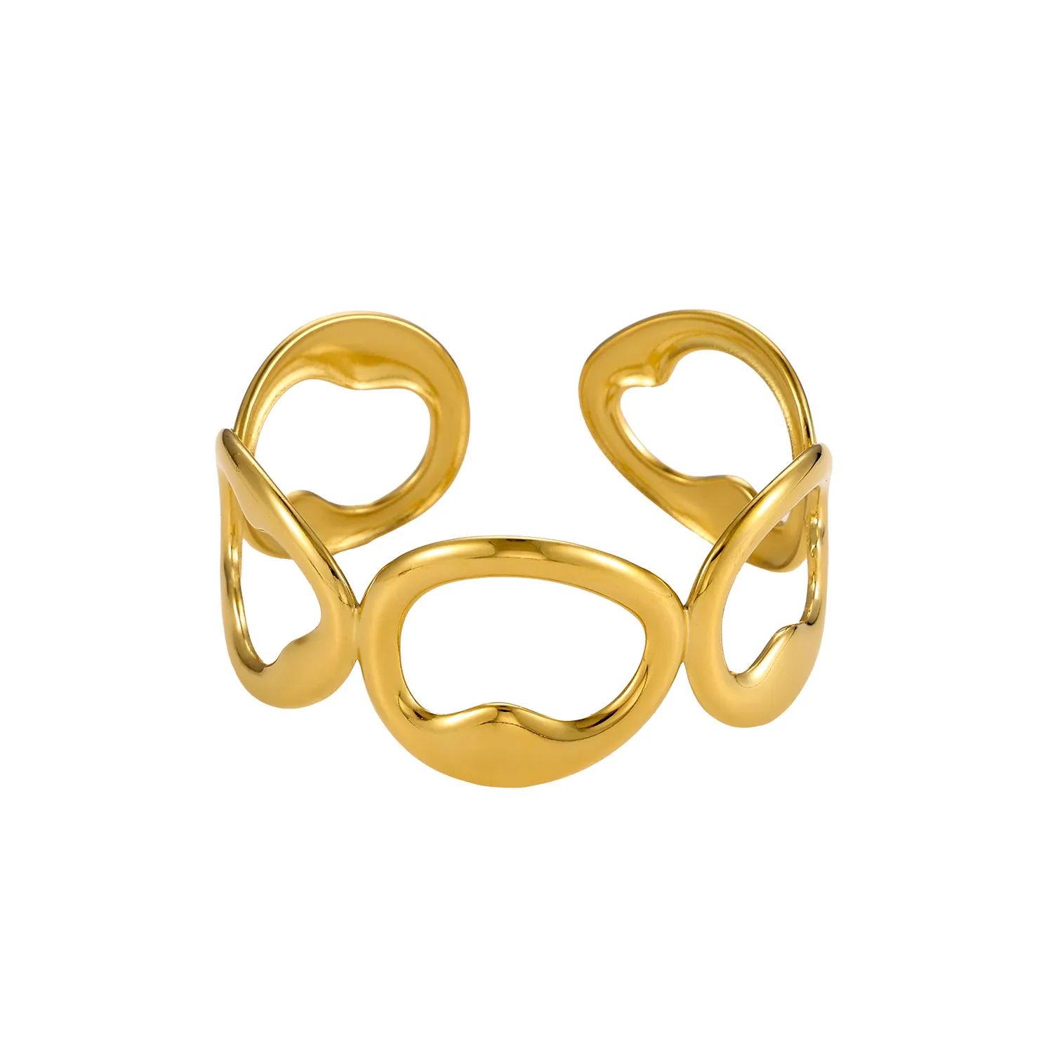 Simple Style Solid Color Titanium Steel Plating Hollow Out Women's Bangle display picture 9
