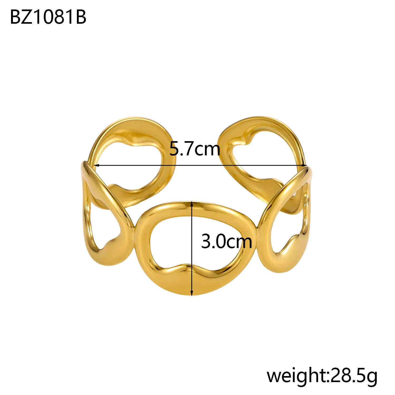 Simple Style Solid Color Titanium Steel Plating Hollow Out Women's Bangle display picture 10