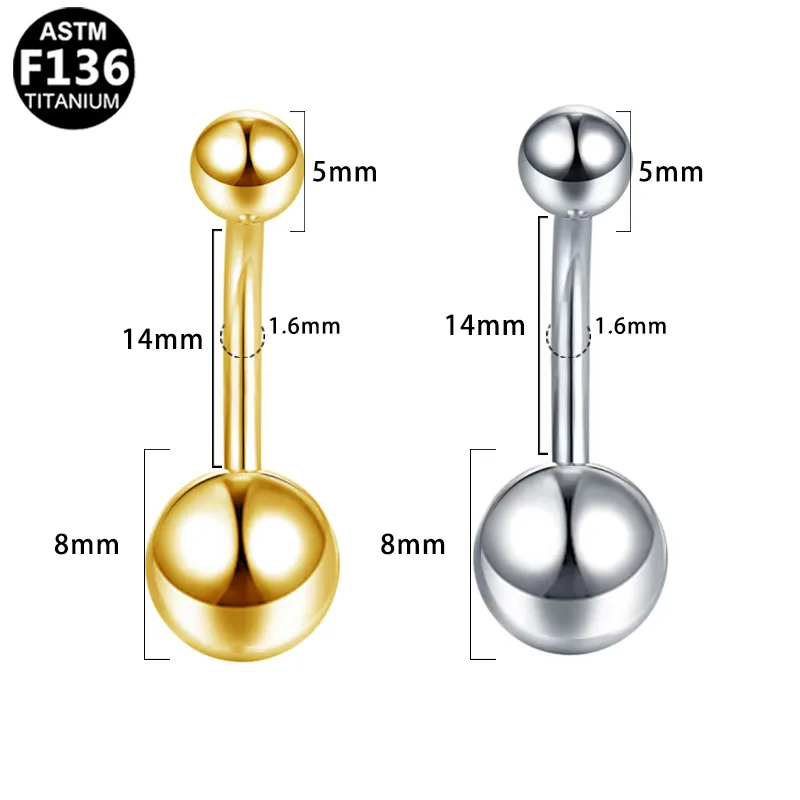 Simple Style Classic Style Round Rhinestone Pure Titanium Titanium Alloy Rhinestones 14K Gold Plated White Gold Plated Unisex Belly Ring display picture 8