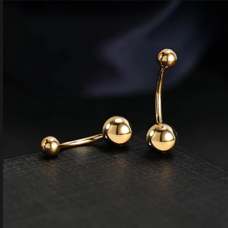 Simple Style Classic Style Round Rhinestone Pure Titanium Titanium Alloy Rhinestones 14K Gold Plated White Gold Plated Unisex Belly Ring display picture 10