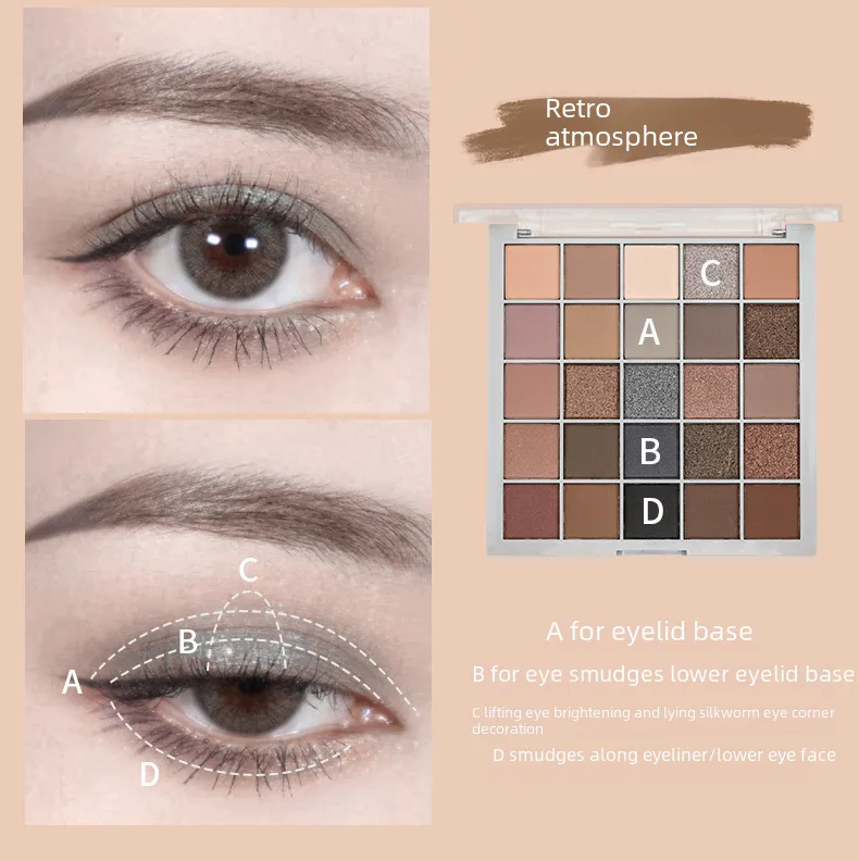 Caper Low-saturation Cool Tone Concealer Palette 25 Colors Earth Tone Matte Finish Non-puffy Eyes display picture 4