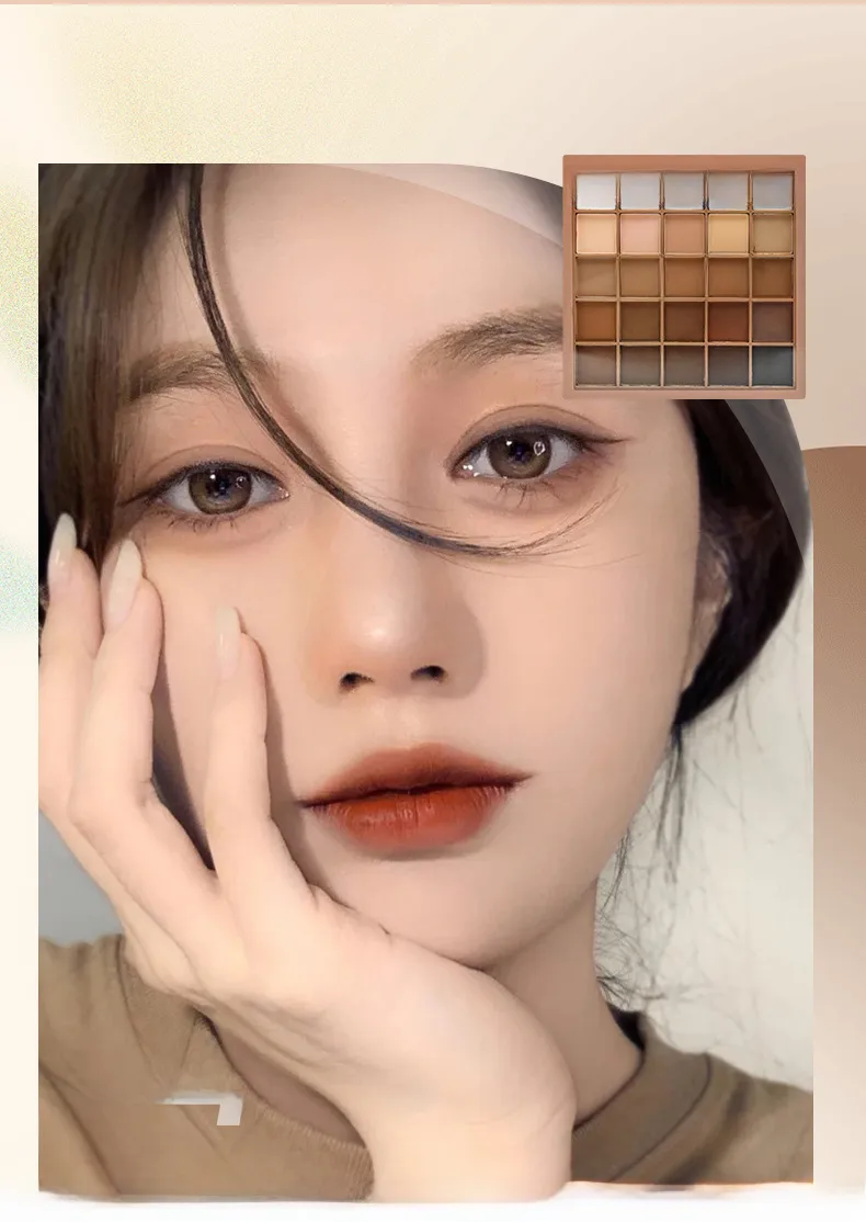 Caper Low-saturation Cool Tone Concealer Palette 25 Colors Earth Tone Matte Finish Non-puffy Eyes display picture 5