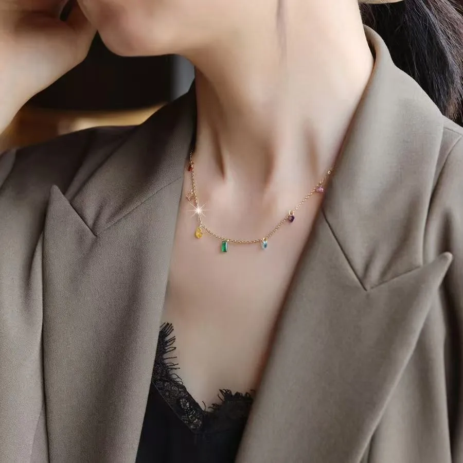 Retro French Style Simple Style Geometric 304 Stainless Steel 18K Gold Plated Women's Anklet Necklace Jewelry Set display picture 2