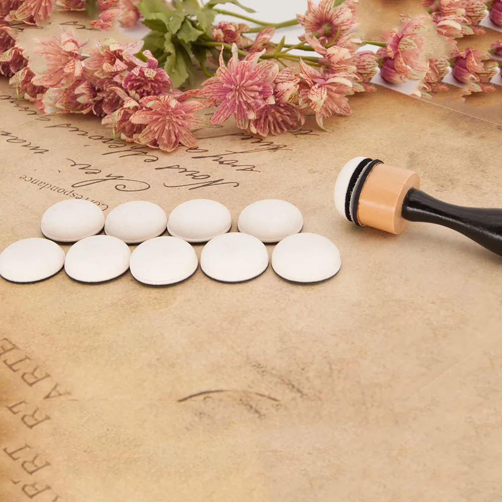 Circular Head Wooden Handle Stamp Pad Auxiliary Tools Color Brush Sponge Brush Tl012 Office Stamp/ink/creative Stamp/ink display picture 15