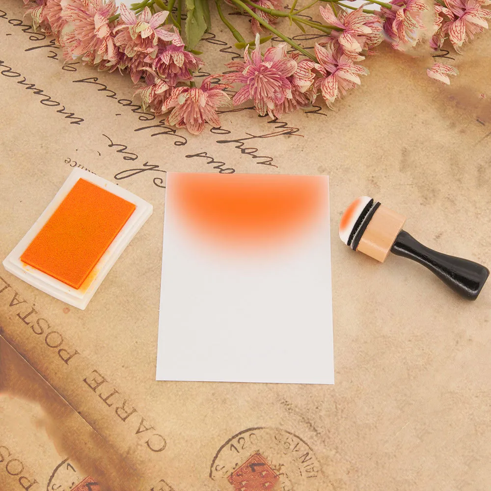 Circular Head Wooden Handle Stamp Pad Auxiliary Tools Color Brush Sponge Brush Tl012 Office Stamp/ink/creative Stamp/ink display picture 16