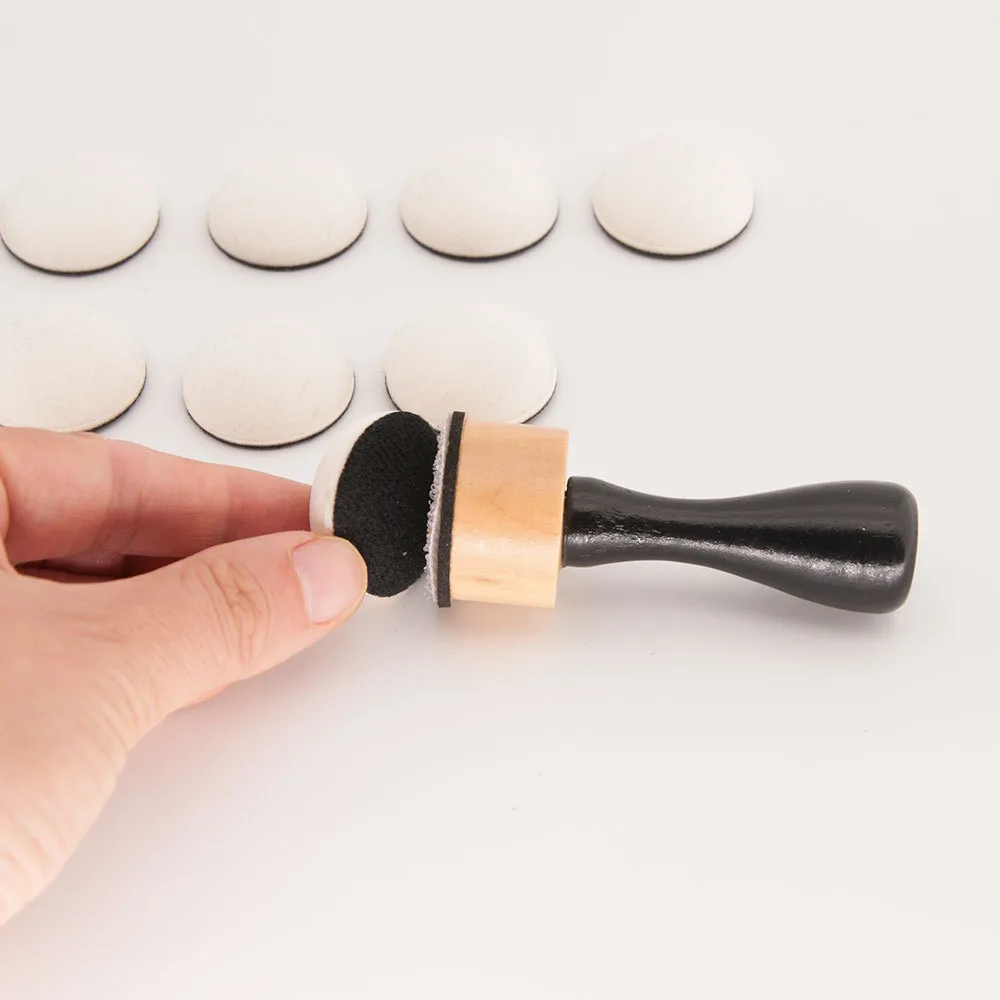 Circular Head Wooden Handle Stamp Pad Auxiliary Tools Color Brush Sponge Brush Tl012 Office Stamp/ink/creative Stamp/ink display picture 17