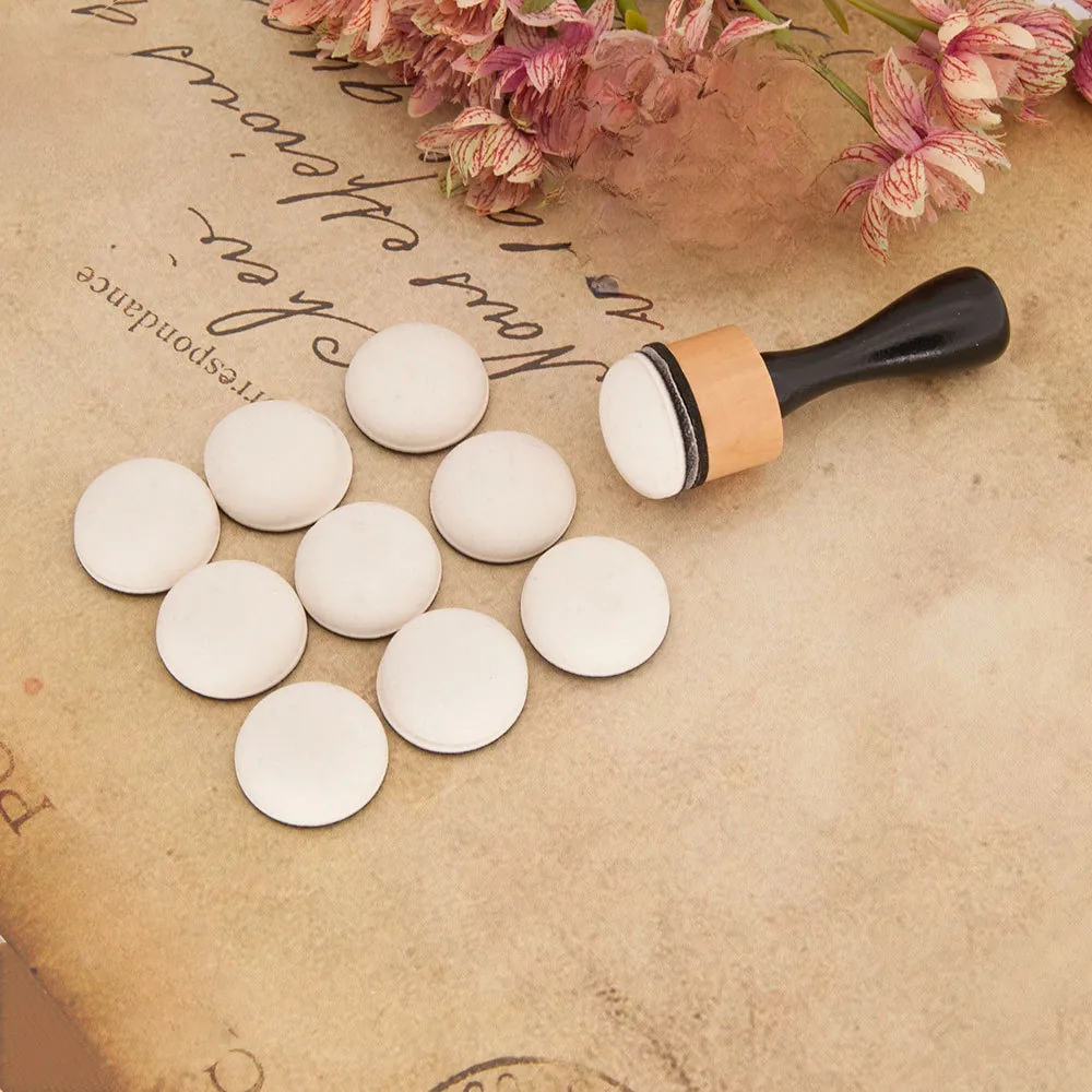 Circular Head Wooden Handle Stamp Pad Auxiliary Tools Color Brush Sponge Brush Tl012 Office Stamp/ink/creative Stamp/ink display picture 19