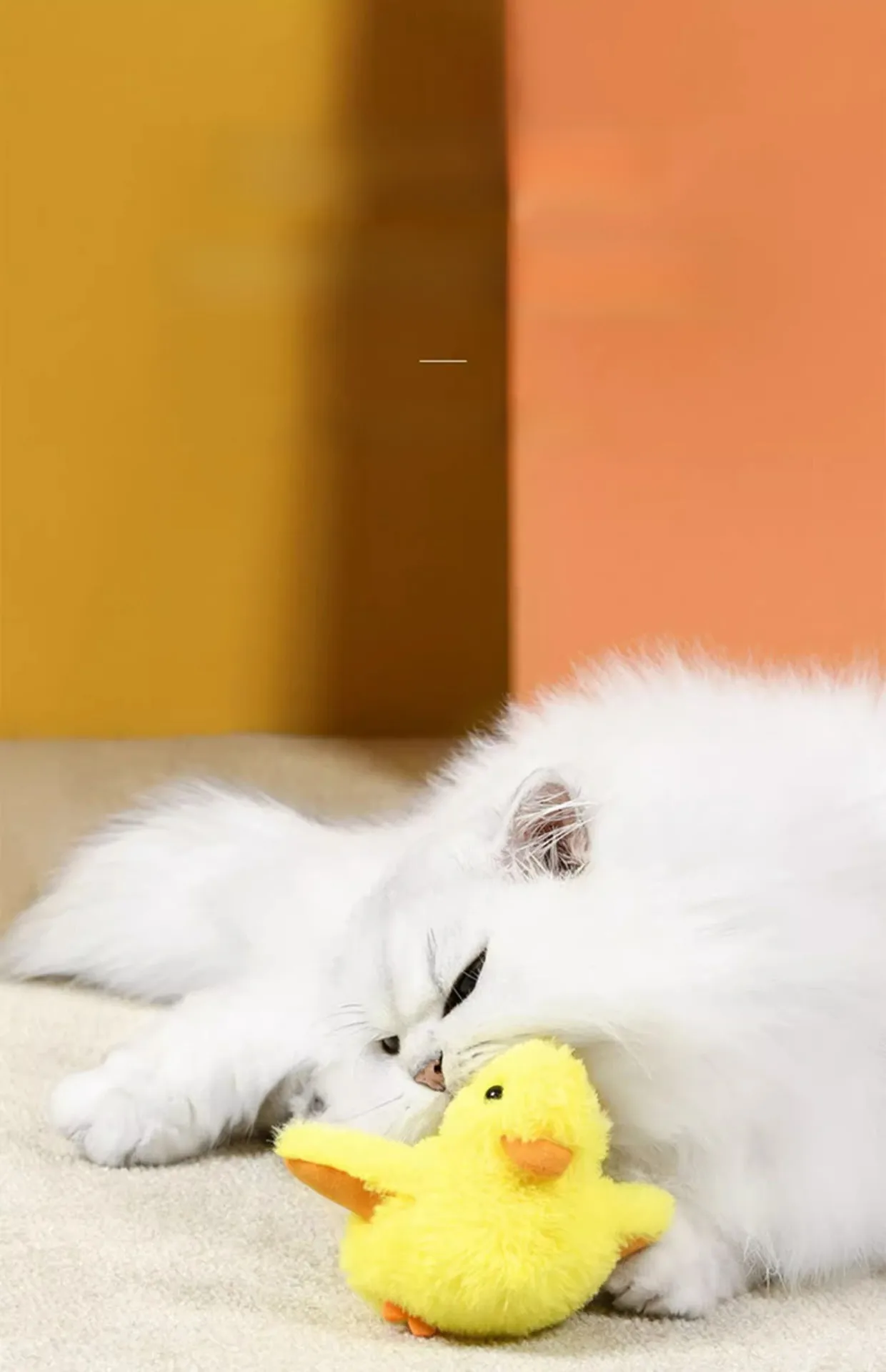 Gravity Duck Cat Toy Plush Sound Making Duck Self Entertaining Relieve Boredom Teasing Cat Usb Electric Pet Toy display picture 5