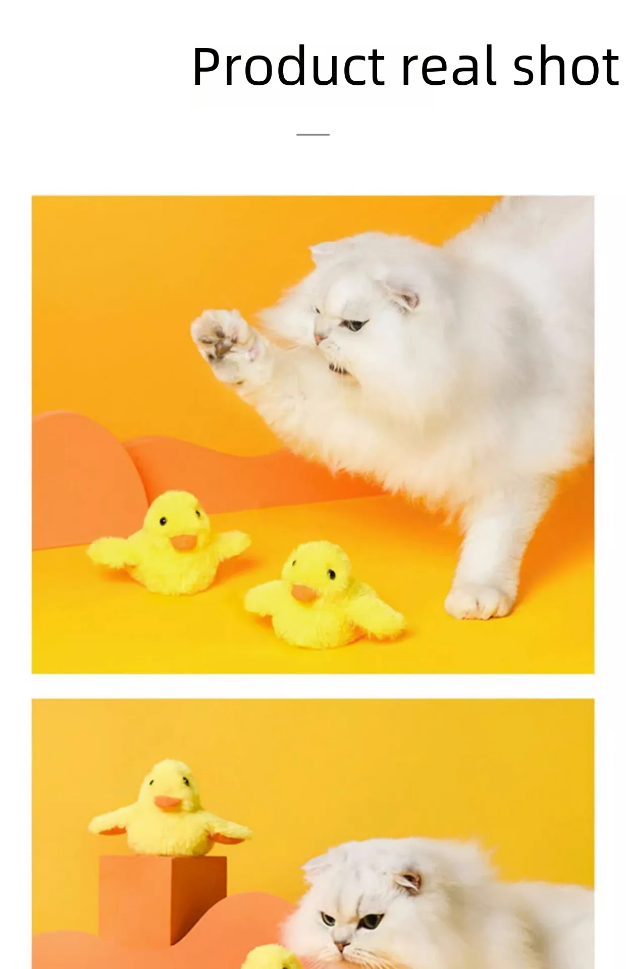Gravity Duck Cat Toy Plush Sound Making Duck Self Entertaining Relieve Boredom Teasing Cat Usb Electric Pet Toy display picture 7