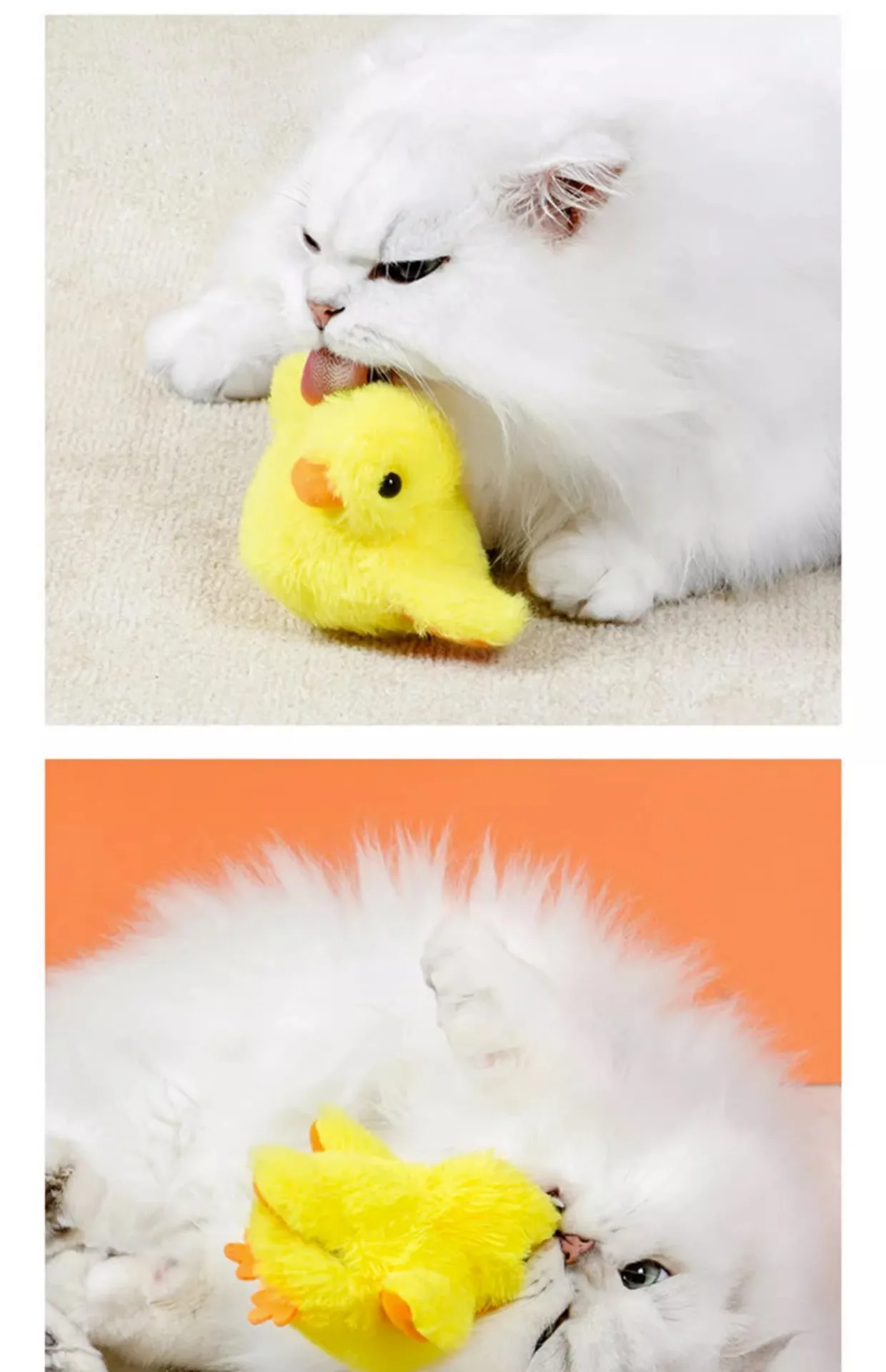 Gravity Duck Cat Toy Plush Sound Making Duck Self Entertaining Relieve Boredom Teasing Cat Usb Electric Pet Toy display picture 8