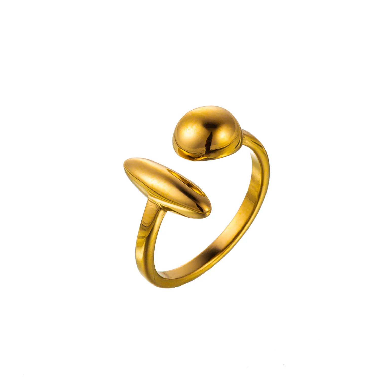 Wholesale Jewelry Simple Style Solid Color Flower Bow Knot Titanium Steel 14K Gold Plated Rings display picture 7