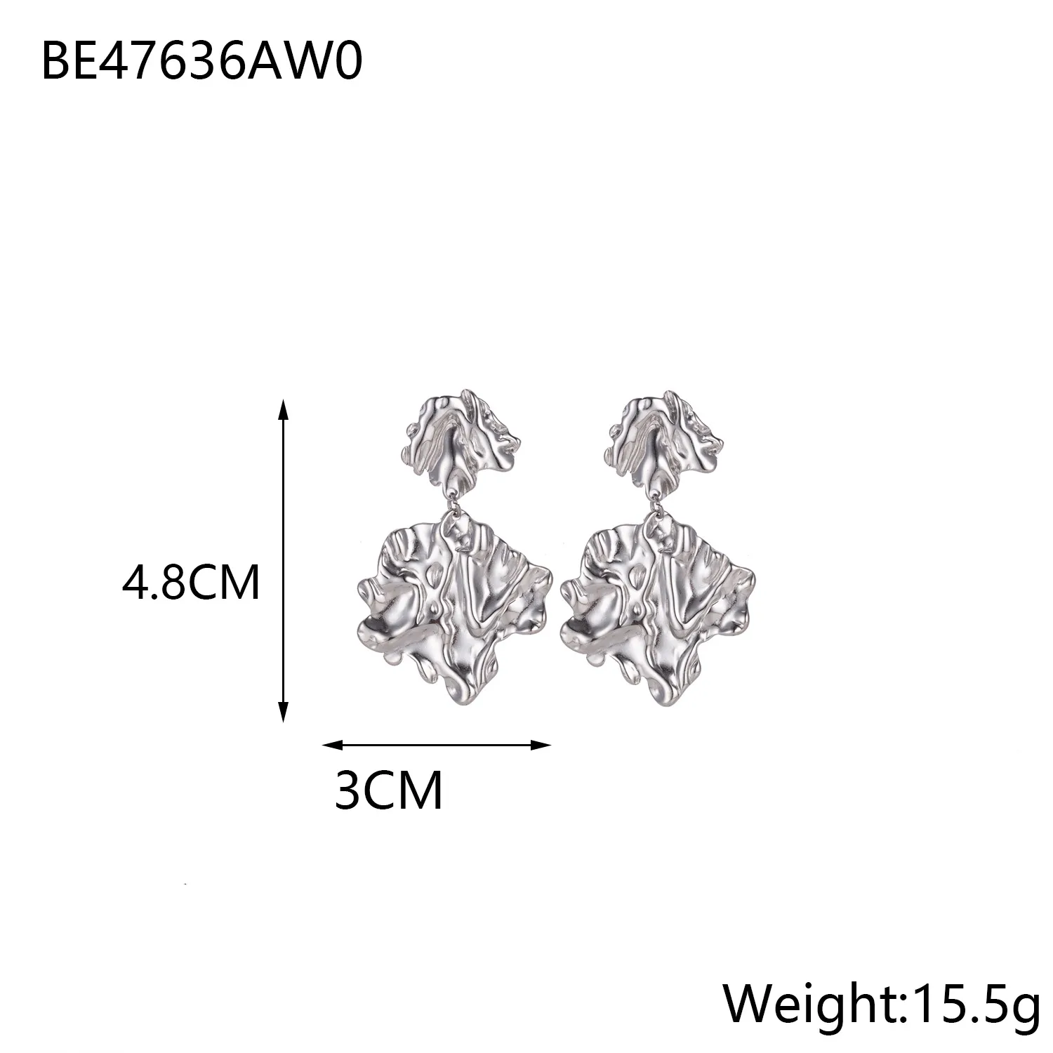 1 Pair IG Style Retro Geometric Titanium Steel Drop Earrings Ear Studs display picture 9