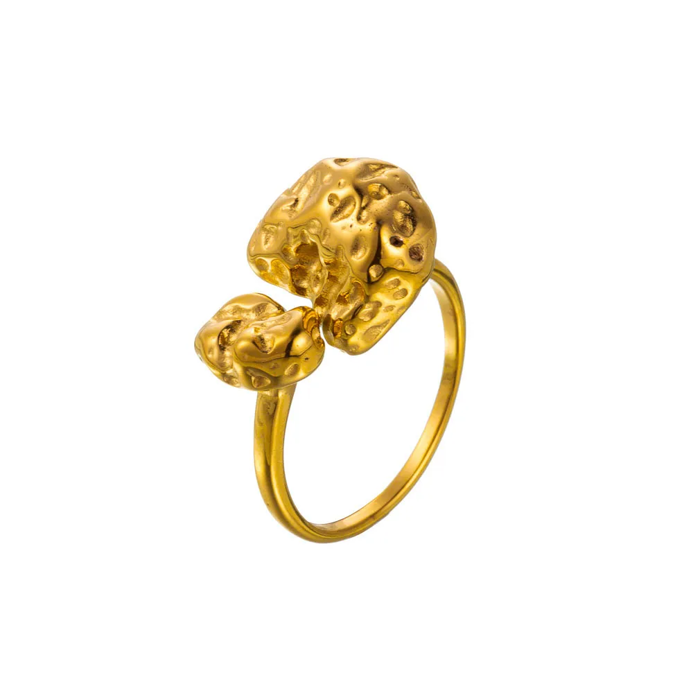 Wholesale Jewelry Simple Style Solid Color Flower Bow Knot Titanium Steel 14K Gold Plated Rings display picture 9