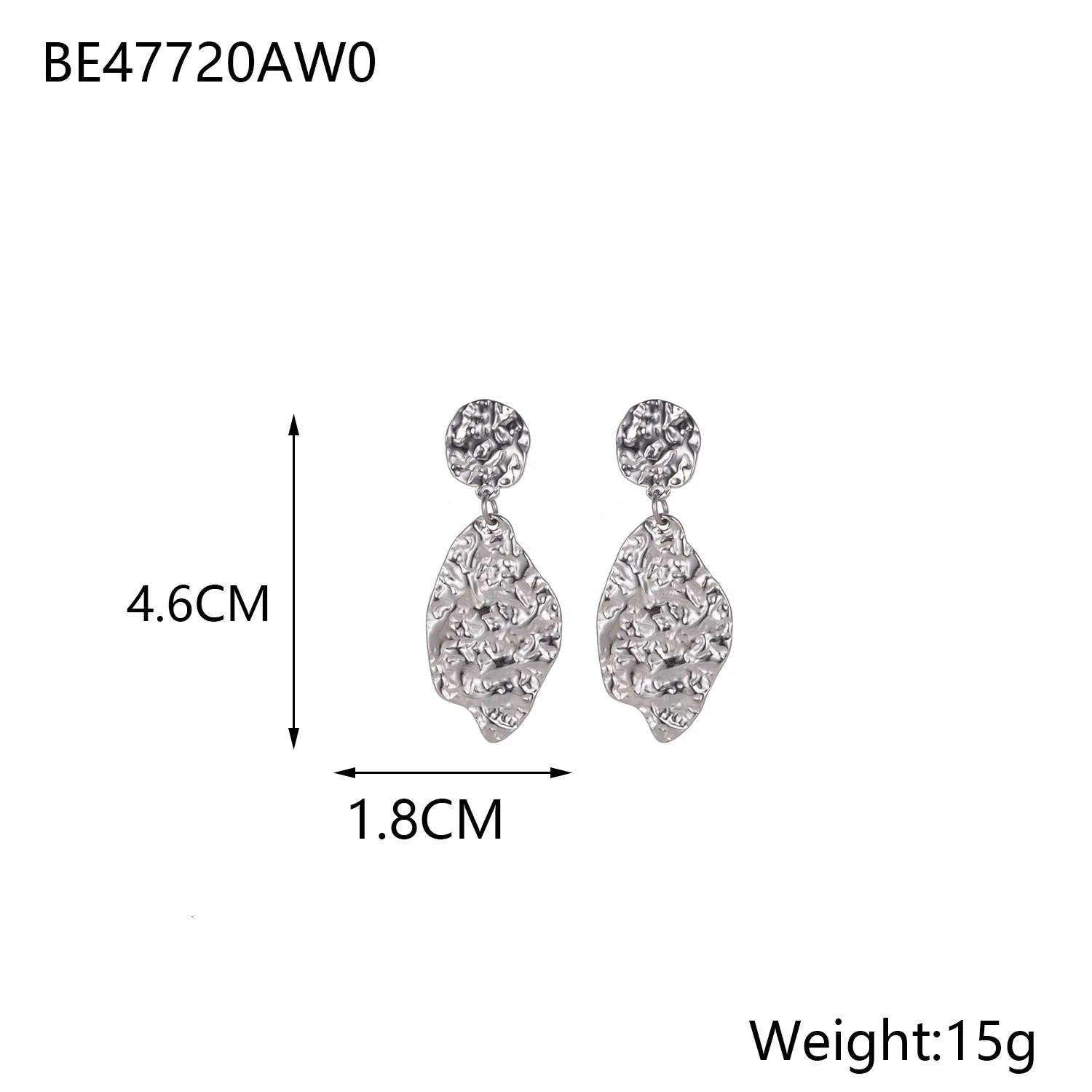 1 Pair IG Style Retro Geometric Titanium Steel Drop Earrings Ear Studs display picture 10
