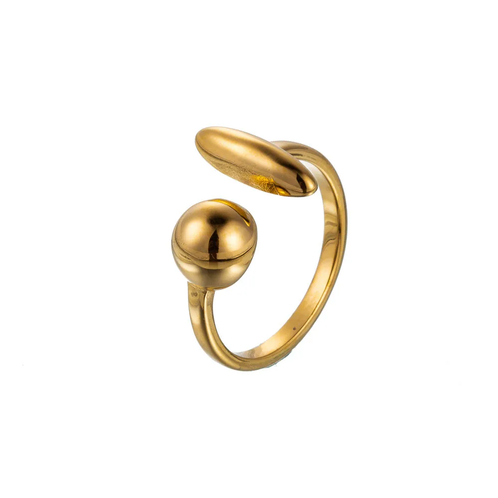 Wholesale Jewelry Simple Style Solid Color Flower Bow Knot Titanium Steel 14K Gold Plated Rings display picture 10