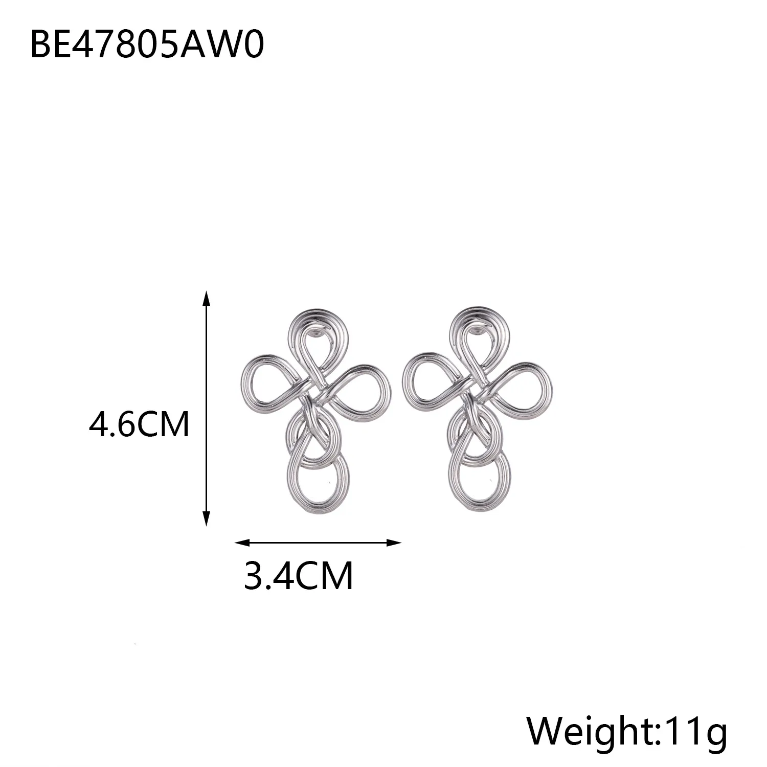 1 Pair IG Style Retro Geometric Titanium Steel Drop Earrings Ear Studs display picture 11