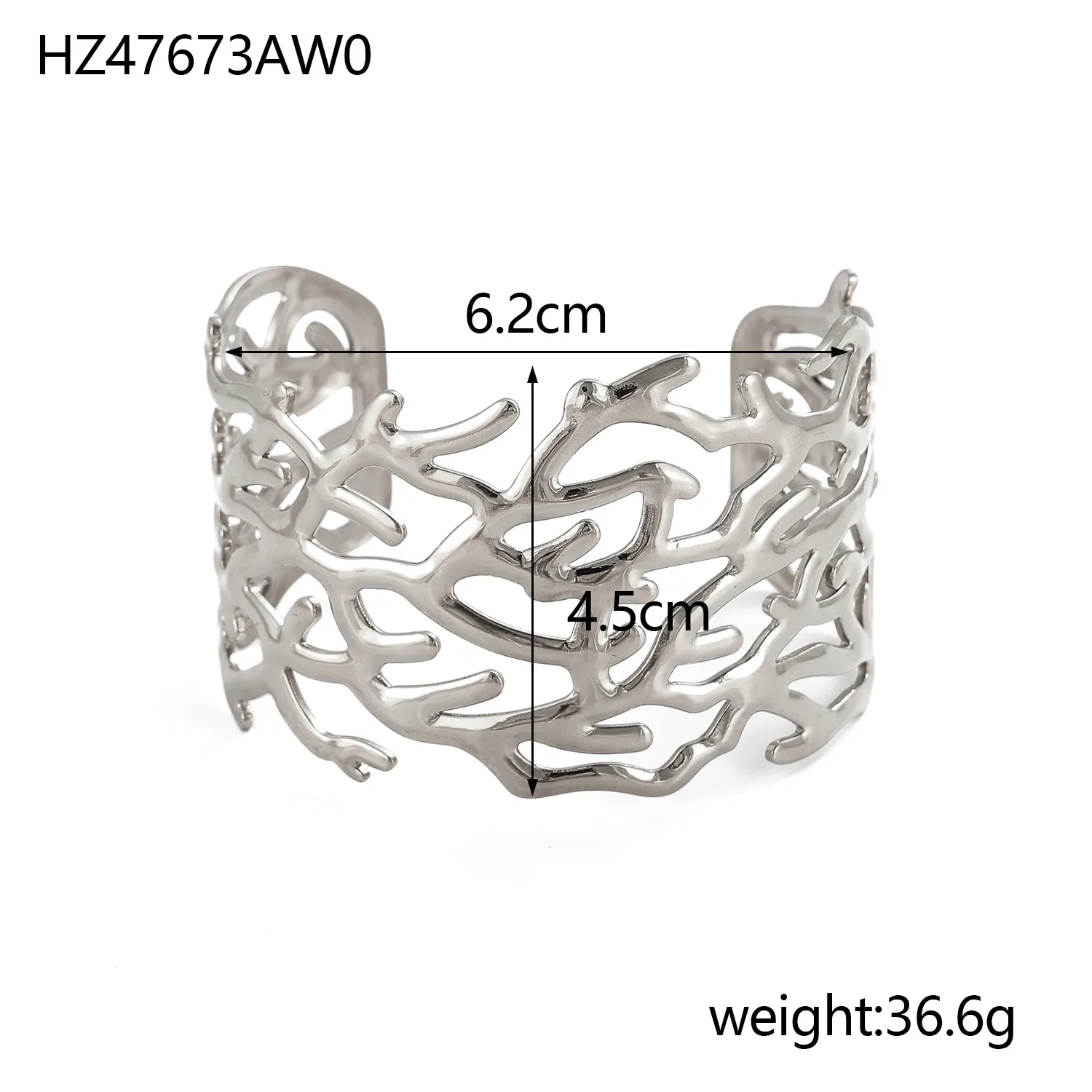 Retro Simple Style Leaves Solid Color Flower Titanium Steel Bangle In Bulk display picture 12