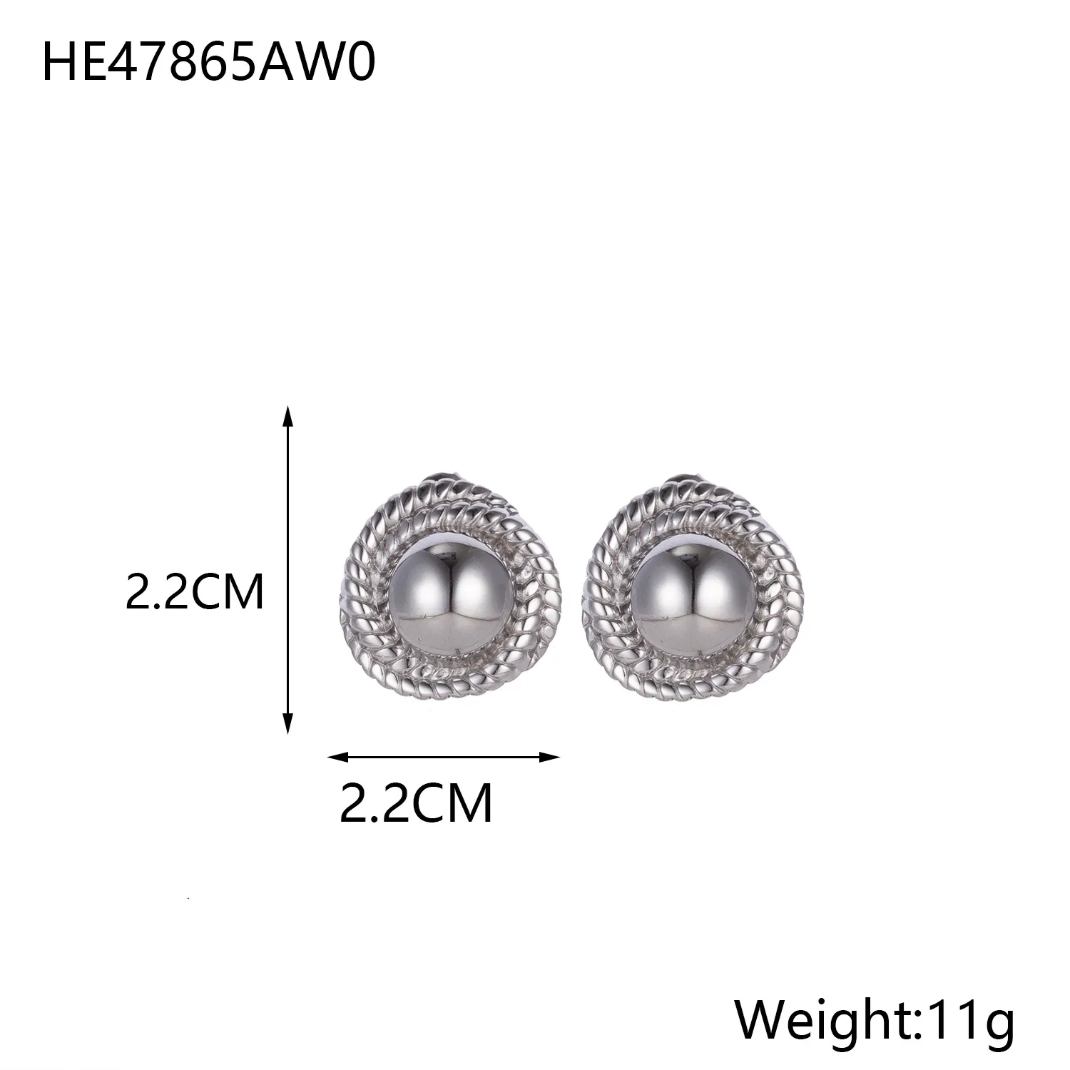 1 Pair IG Style Retro Geometric Titanium Steel Drop Earrings Ear Studs display picture 13