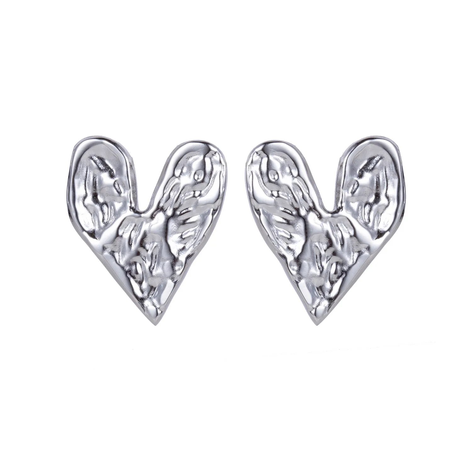1 Pair IG Style Heart Shape Mixed Metal Inlay Titanium Steel Pearl Zircon Drop Earrings Ear Studs display picture 11