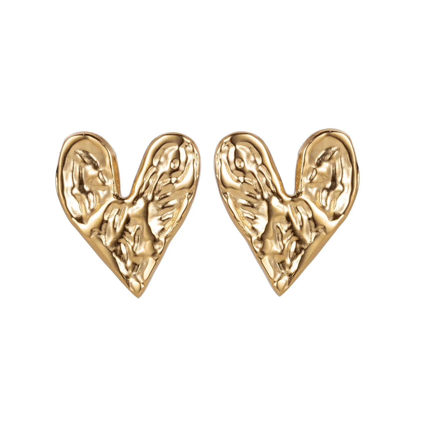 1 Pair IG Style Heart Shape Mixed Metal Inlay Titanium Steel Pearl Zircon Drop Earrings Ear Studs display picture 12