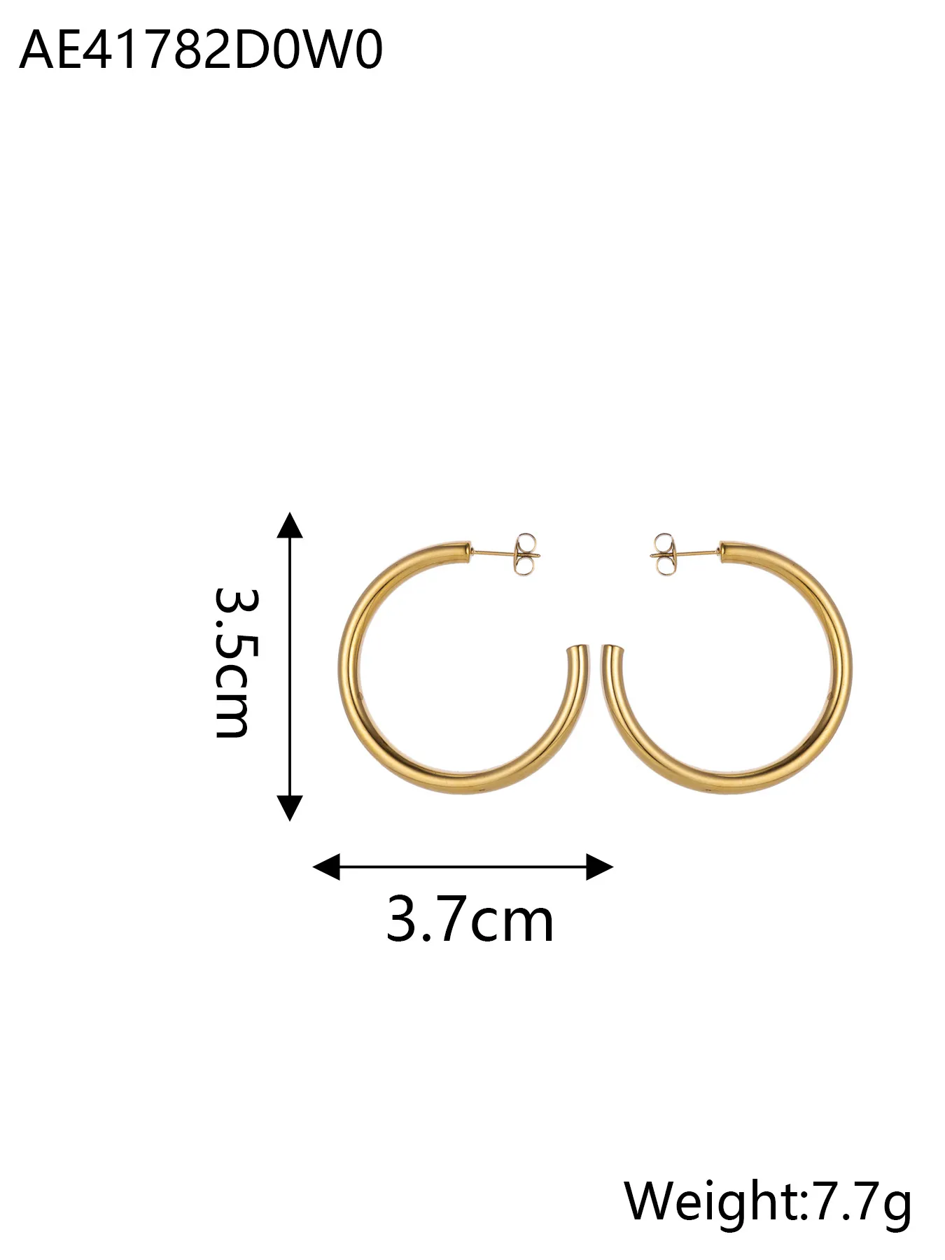 1 Pair Simple Style Geometric 304 Stainless Steel Ear Studs display picture 15