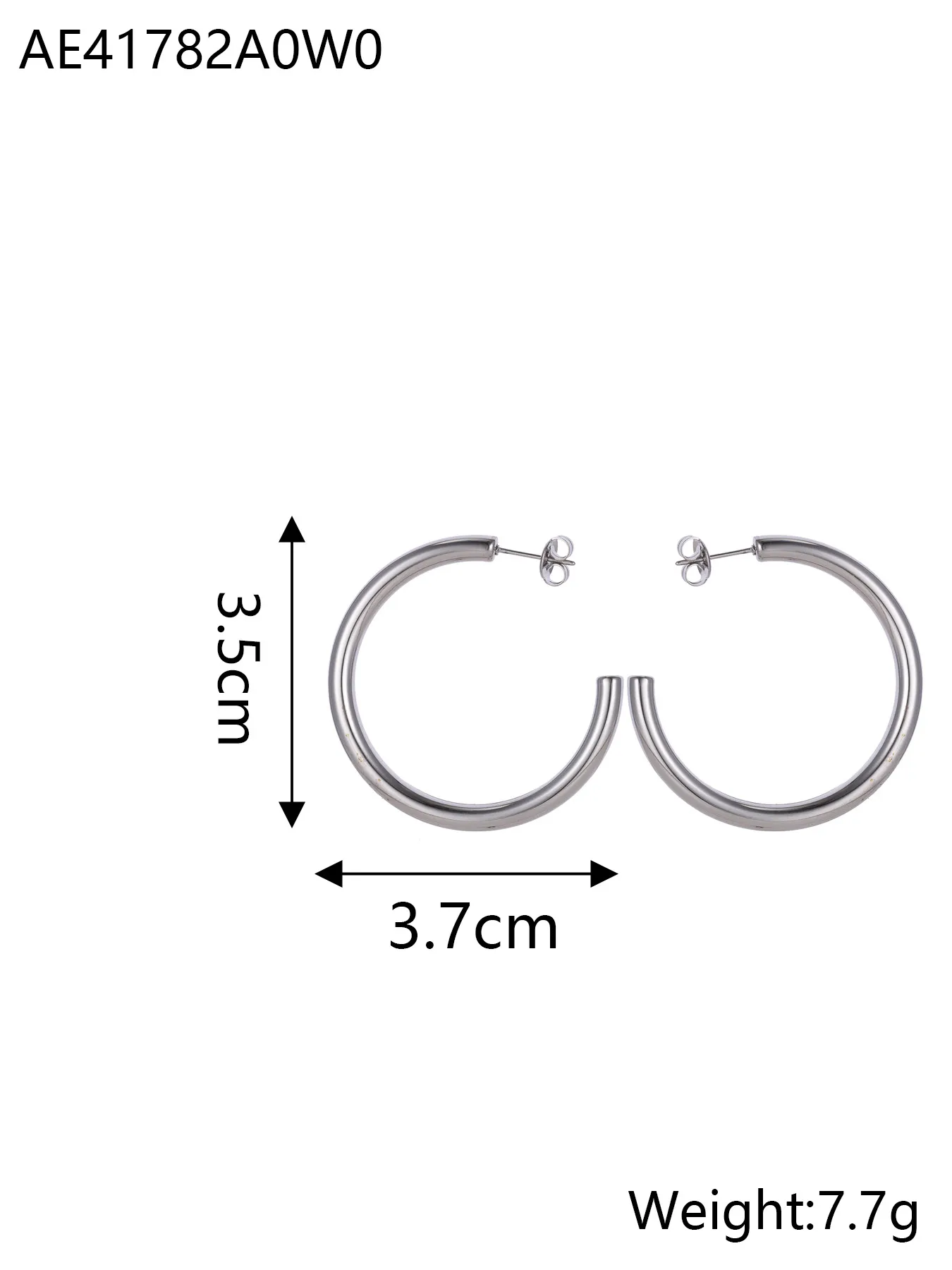 1 Pair Simple Style Geometric 304 Stainless Steel Ear Studs display picture 28