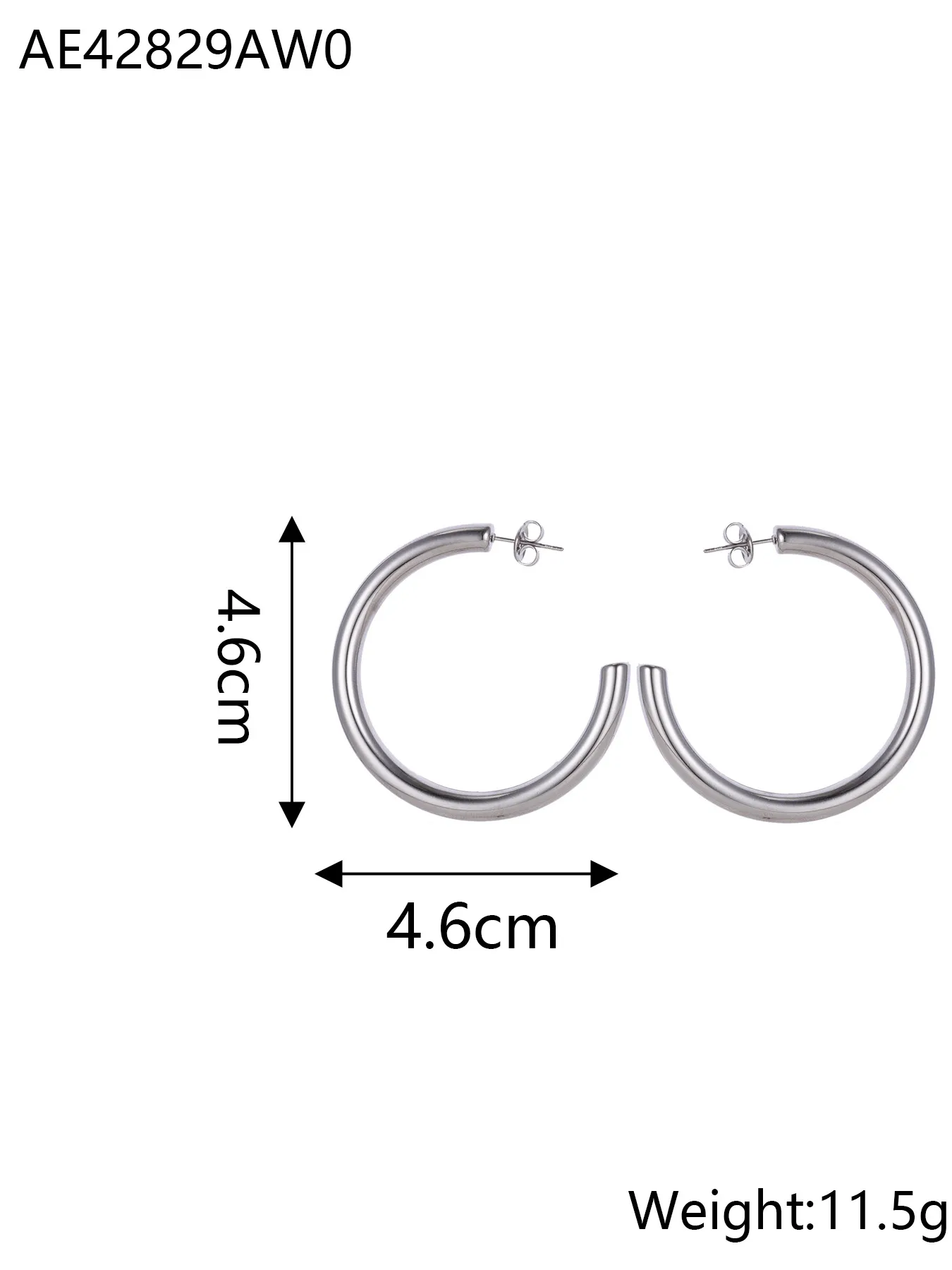 1 Pair Simple Style Geometric 304 Stainless Steel Ear Studs display picture 29