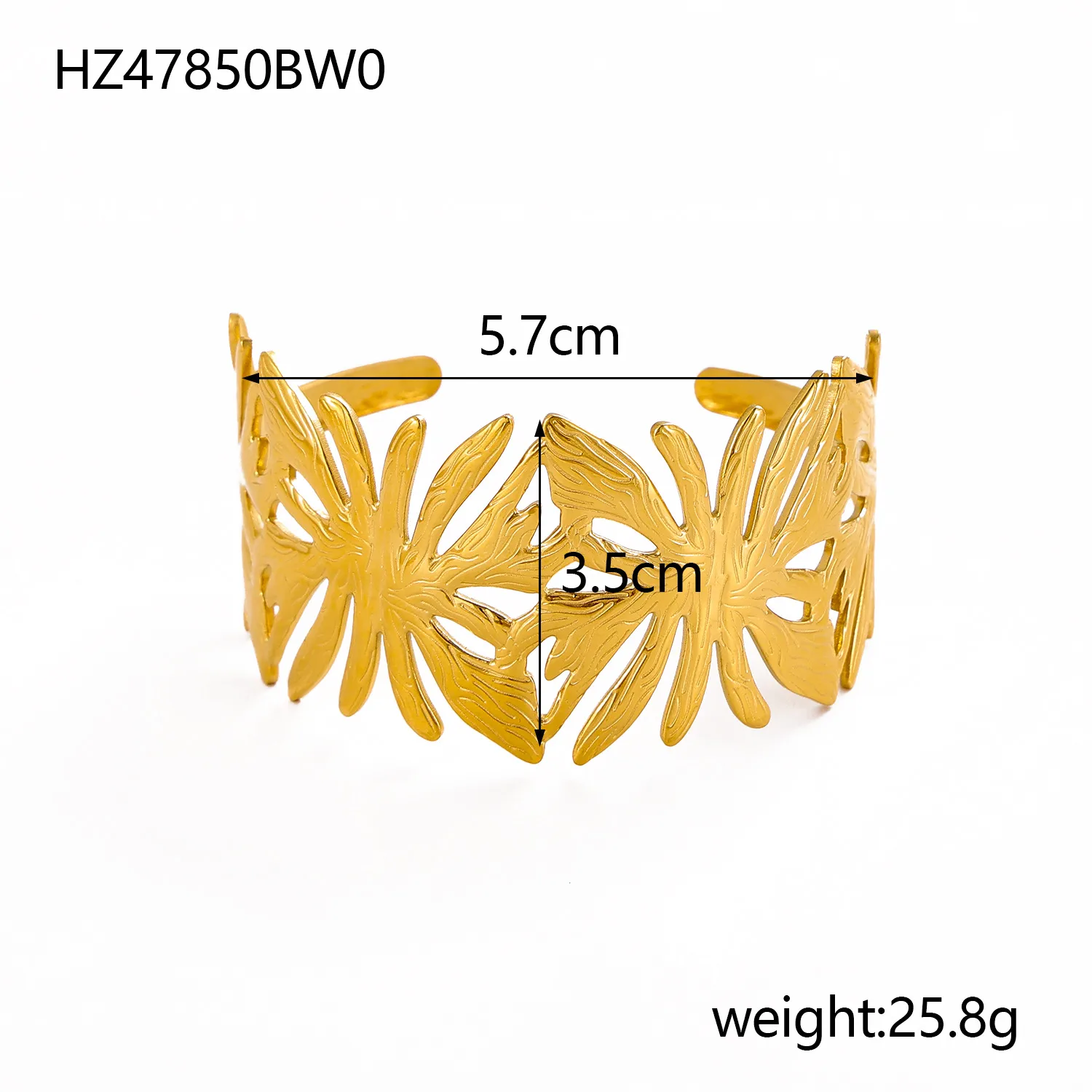 Retro Simple Style Leaves Solid Color Flower Titanium Steel Bangle In Bulk display picture 27