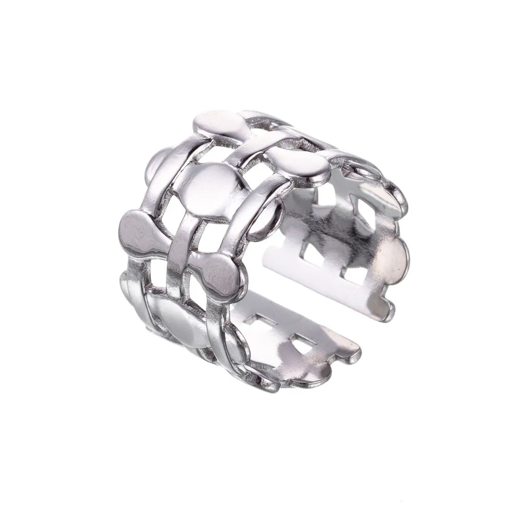 Wholesale Jewelry Simple Style Geometric Titanium Steel Hollow Out Open Rings display picture 6