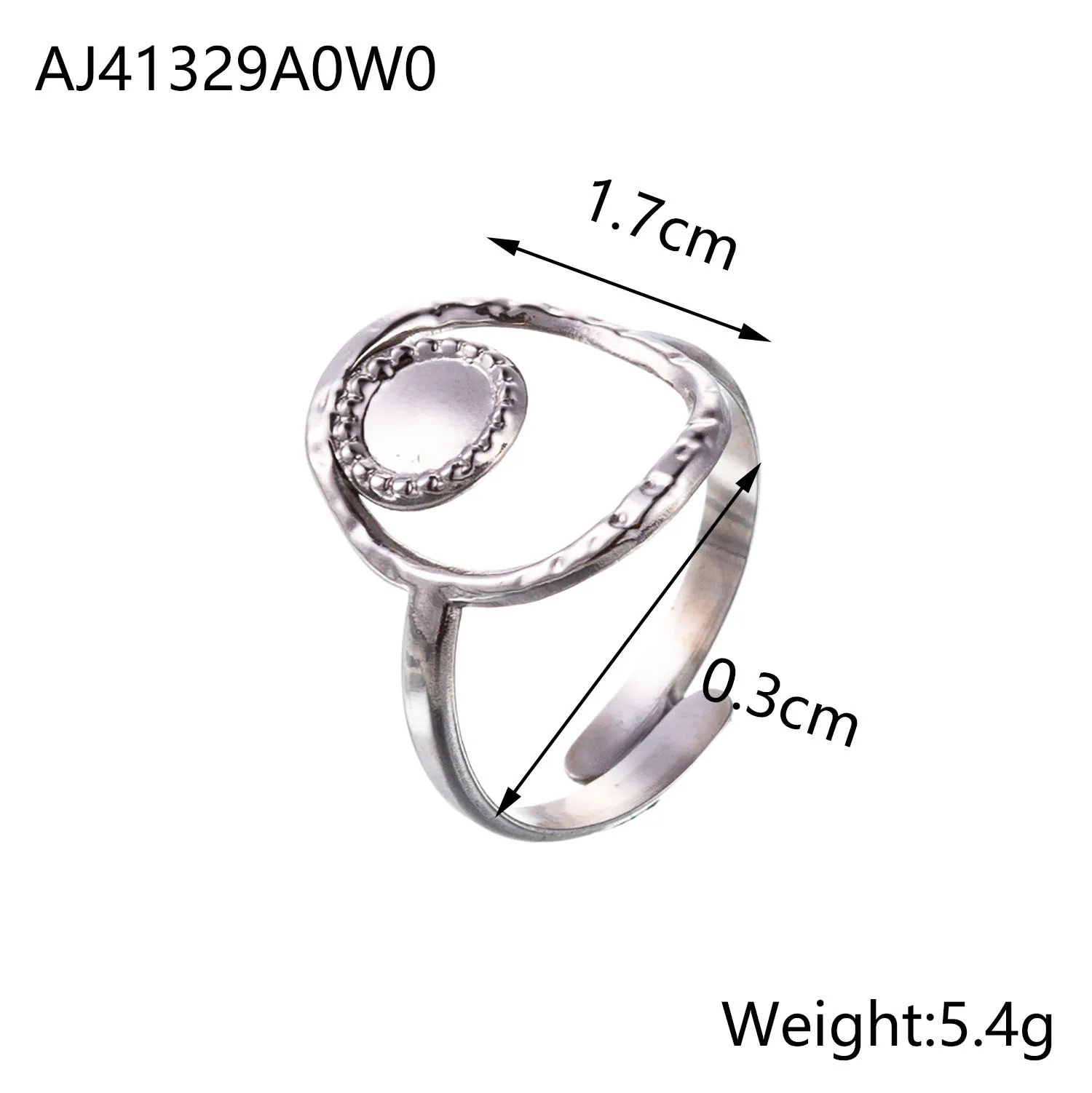 Wholesale Jewelry Simple Style Geometric Titanium Steel Hollow Out Open Rings display picture 14