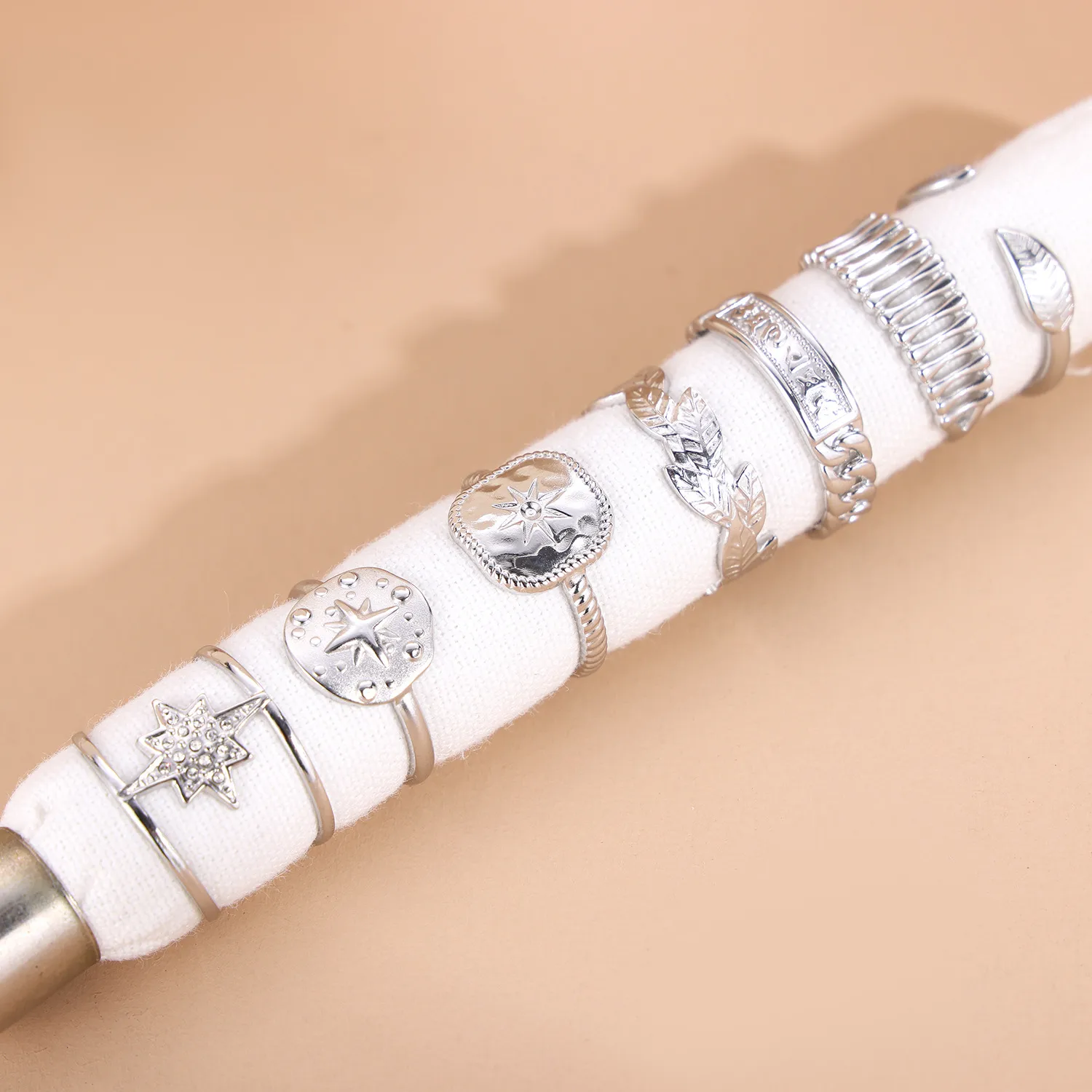 Wholesale Jewelry Simple Style Geometric Titanium Steel Zircon Plating Inlay Open Rings display picture 4