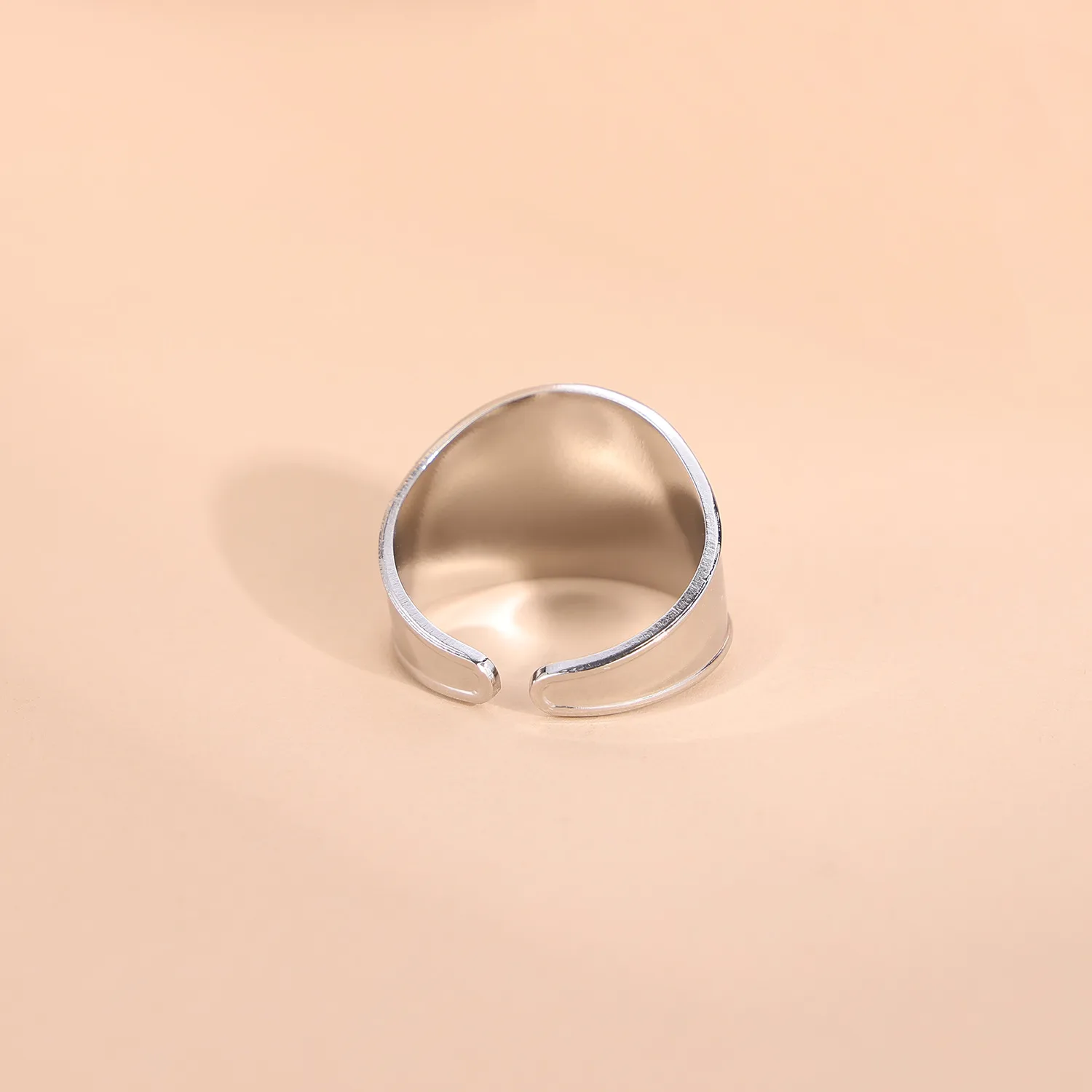 Wholesale Jewelry Simple Style Geometric Titanium Steel Zircon Plating Inlay Open Rings display picture 8